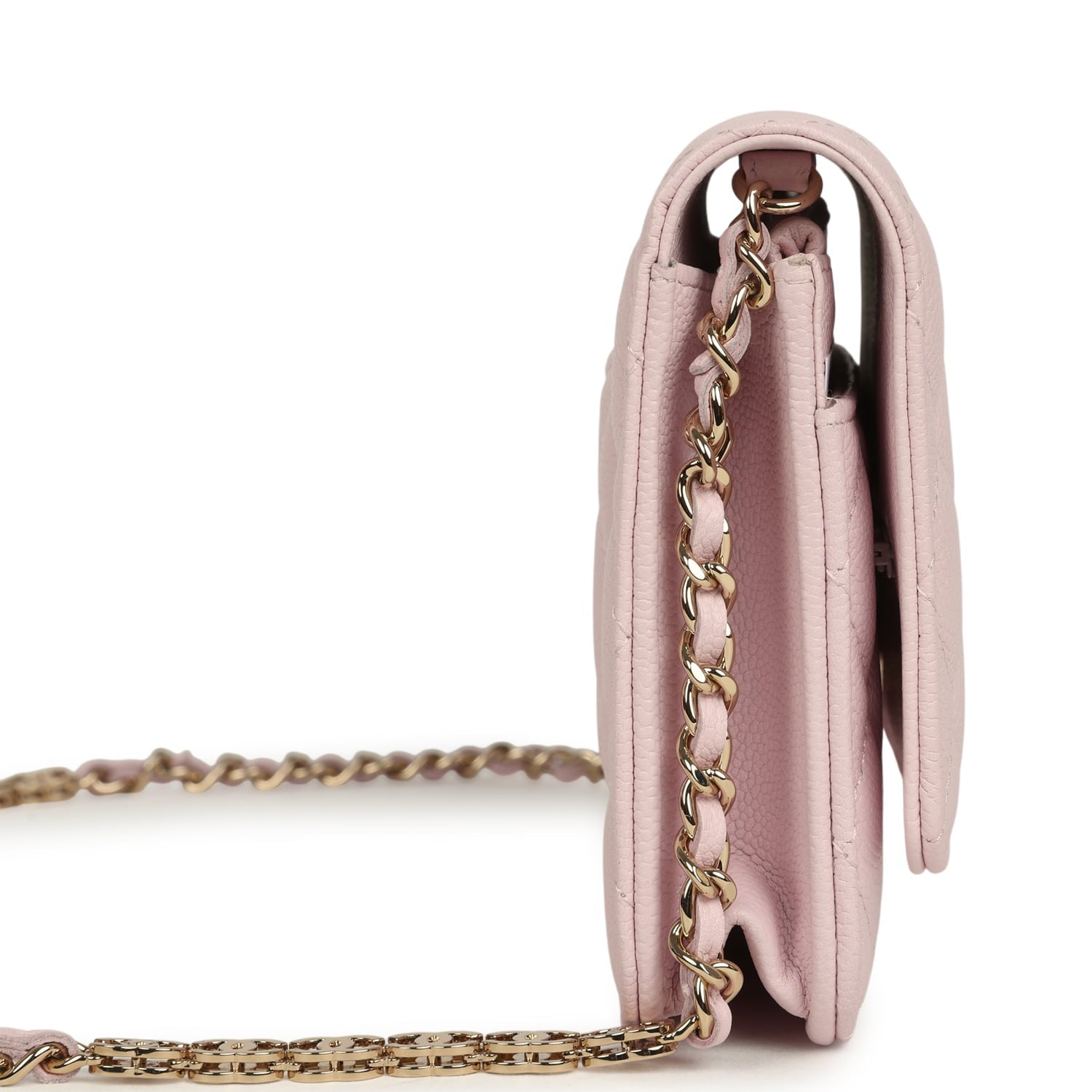 Chanel Wallet On Chain WOC Light Pink Caviar Light Gold Hardware