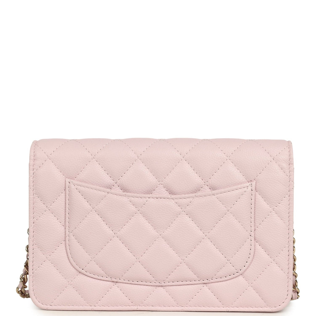 Chanel Wallet On Chain WOC Light Pink Caviar Light Gold Hardware
