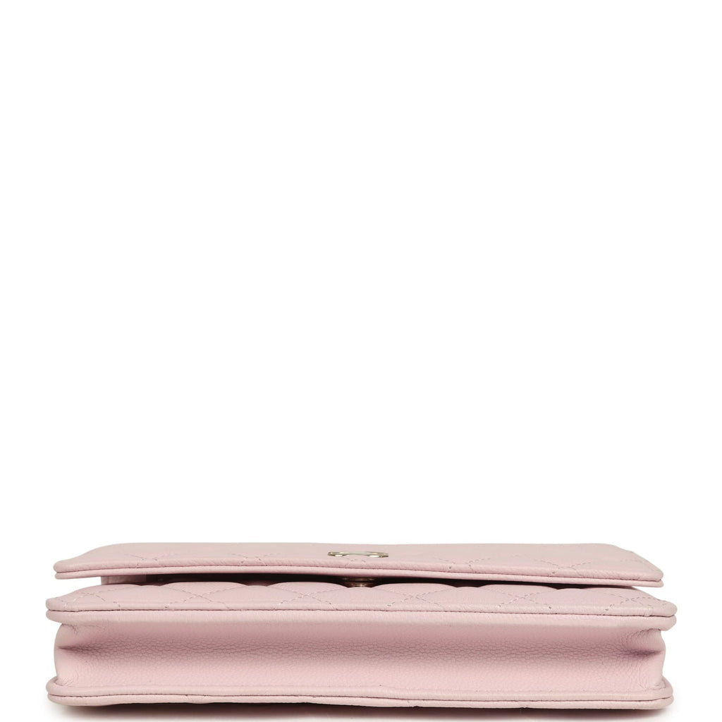 Chanel Wallet On Chain WOC Light Pink Caviar Light Gold Hardware