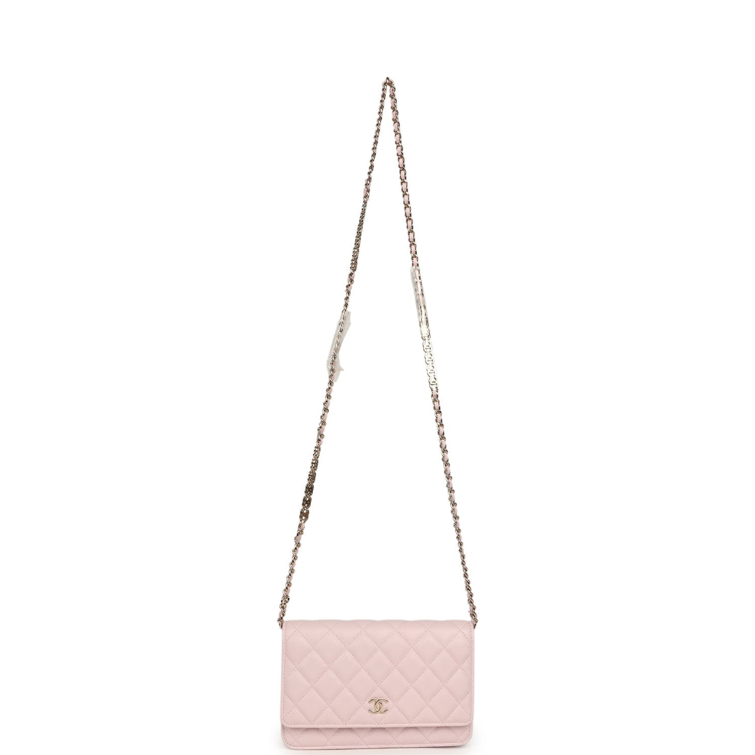 Chanel Wallet On Chain WOC Light Pink Caviar Light Gold Hardware