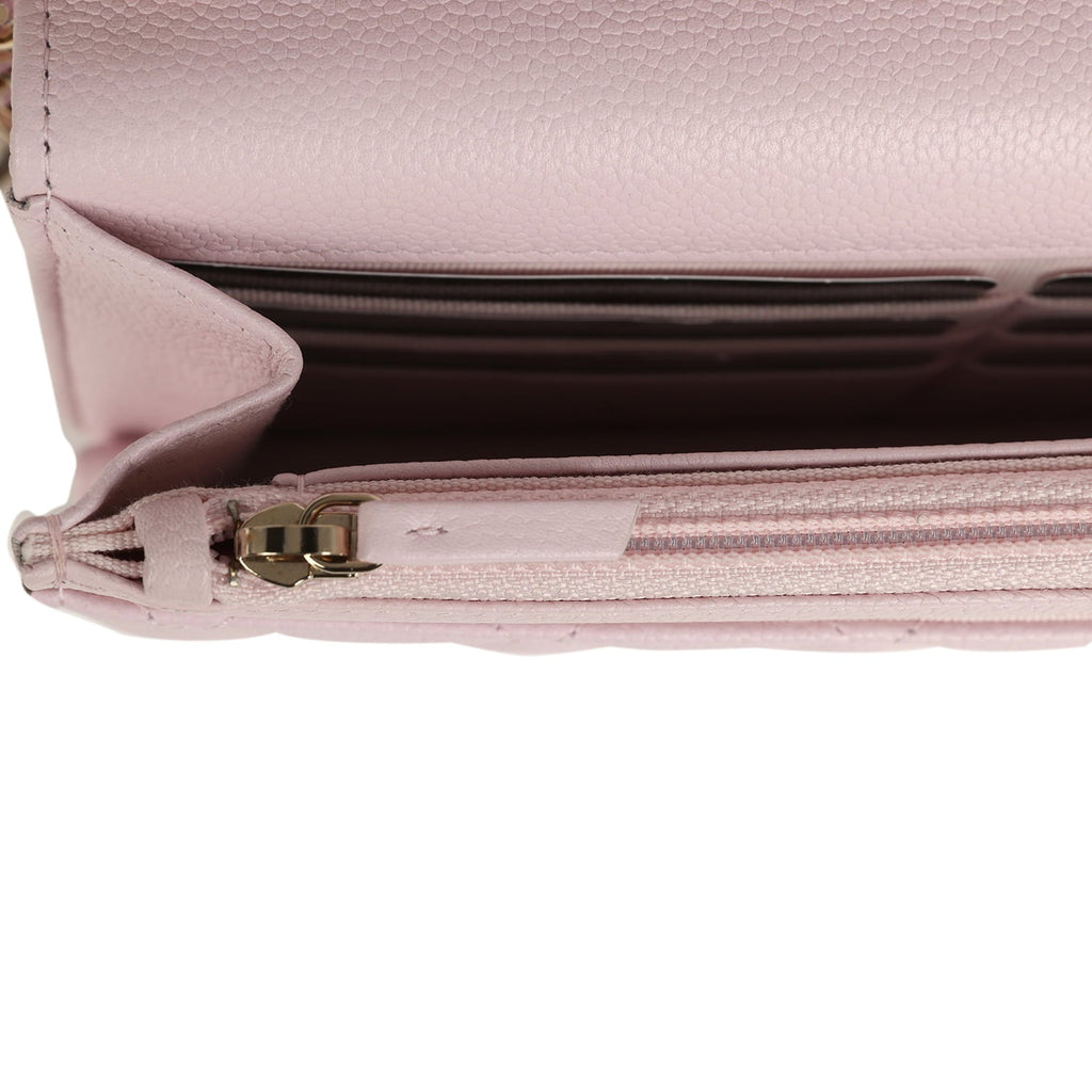 Chanel Wallet On Chain WOC Light Pink Caviar Light Gold Hardware