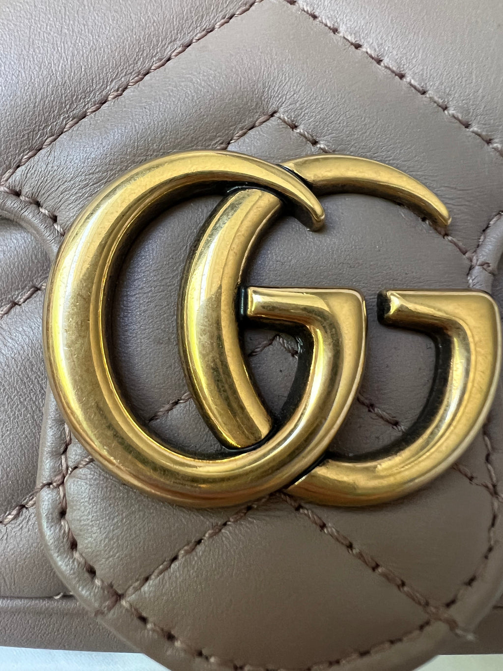 Gucci GG Dusty Pink Marmont Super Mini Shoulder Bag