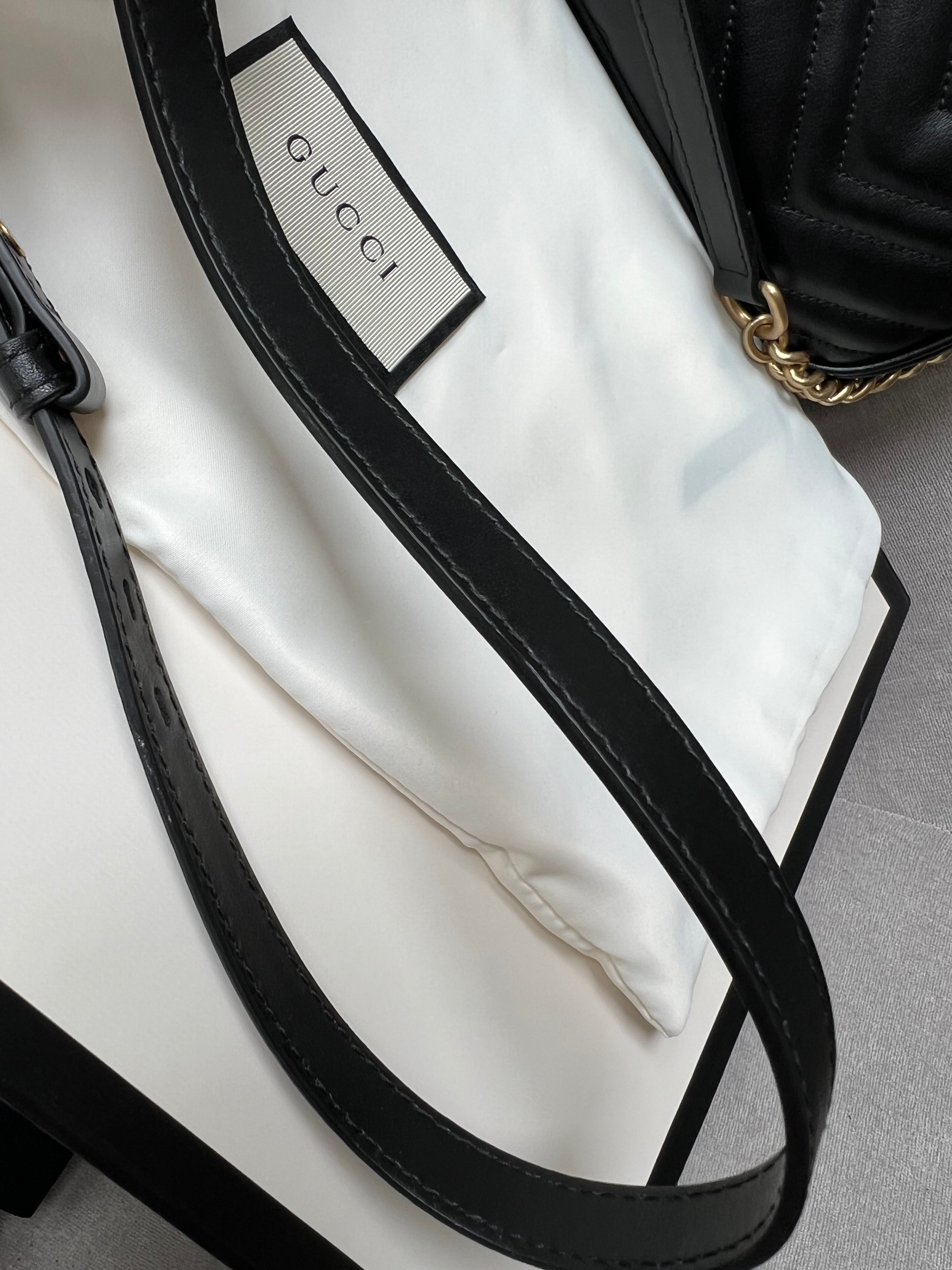 Gucci GG Black Marmont Small Shoulder Bag
