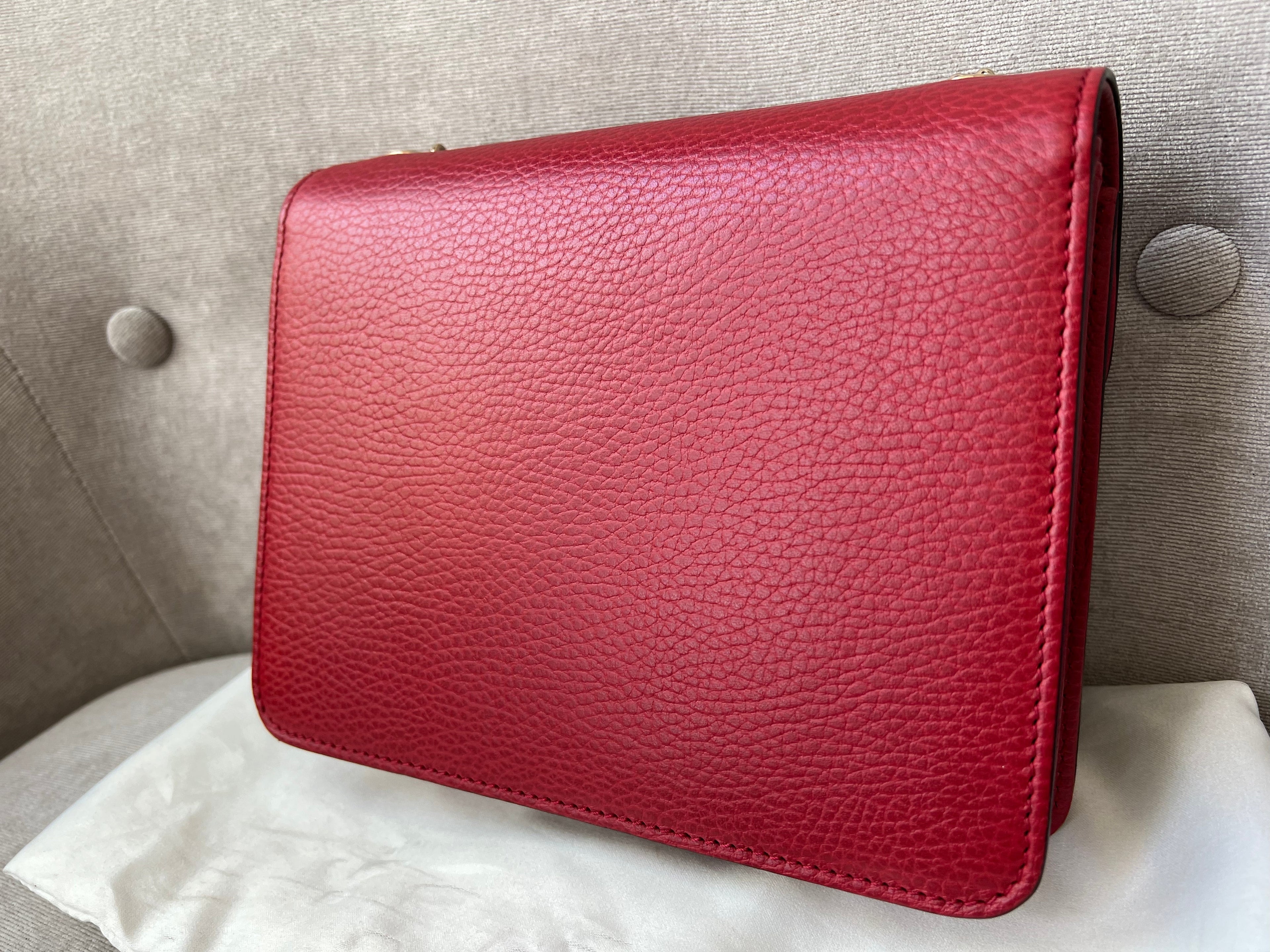 Gucci Interlocking GG Red Small Shoulder Bag