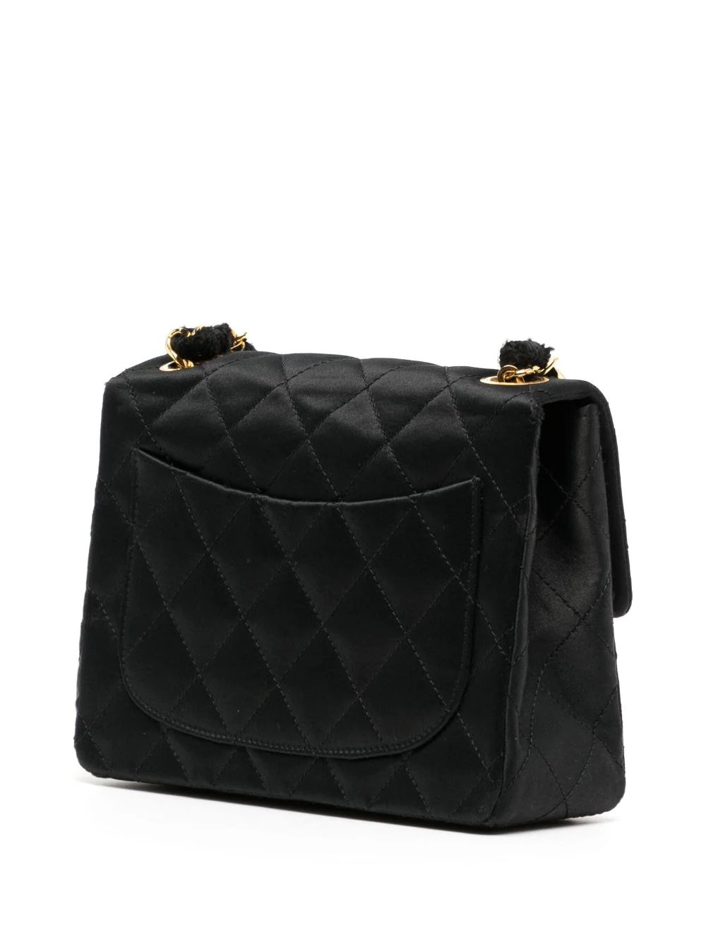 CHANEL CLASSIC QUILTED SATIN FLAP MINI SHOULDER BAG