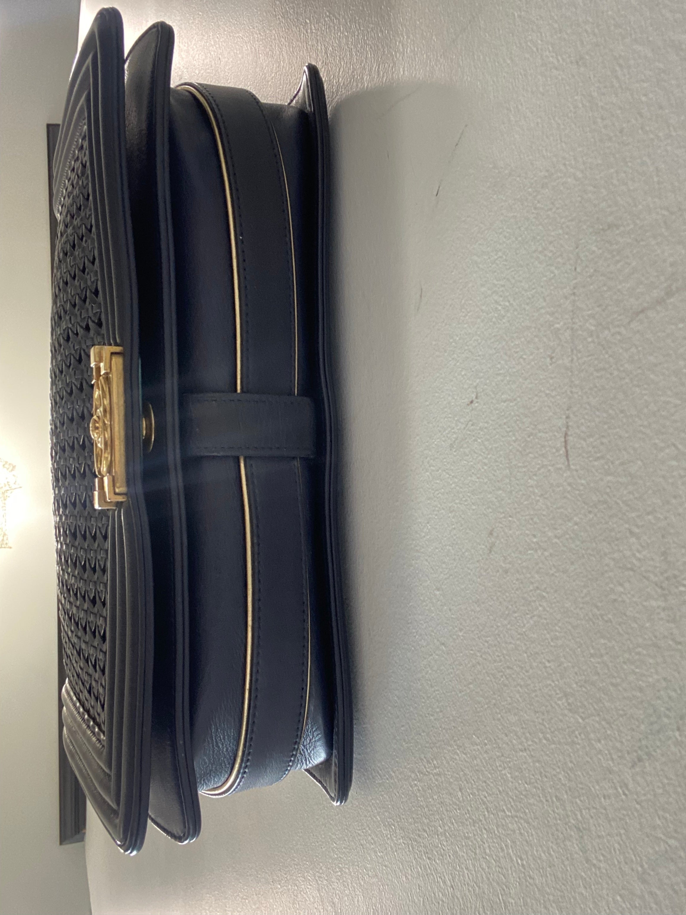 CHANEL BOY FLAP BRAIDED SHEEPSKIN NEW MEDIUM BAG