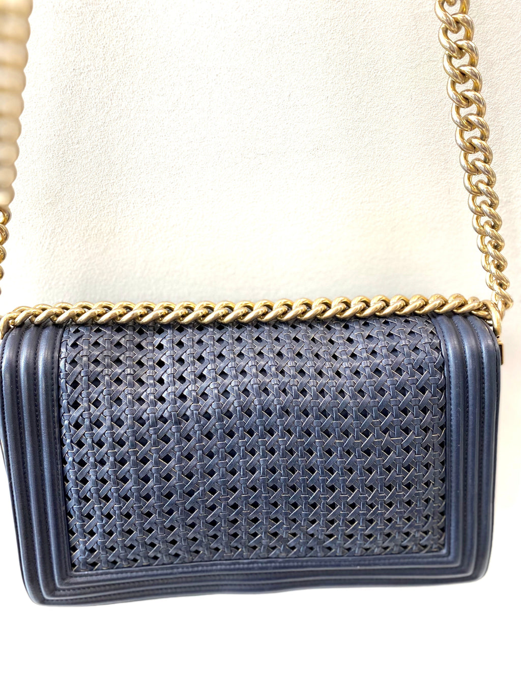 CHANEL BOY FLAP BRAIDED SHEEPSKIN NEW MEDIUM BAG
