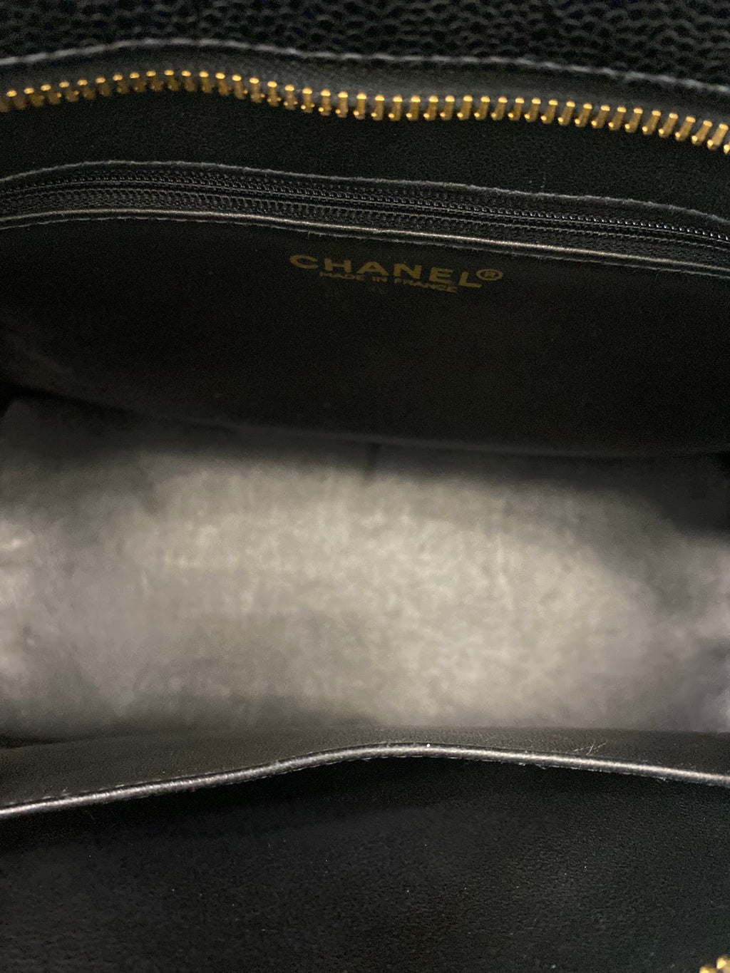 CHANEL CAVIAR LEATHER MEDALLION TOTE BAG