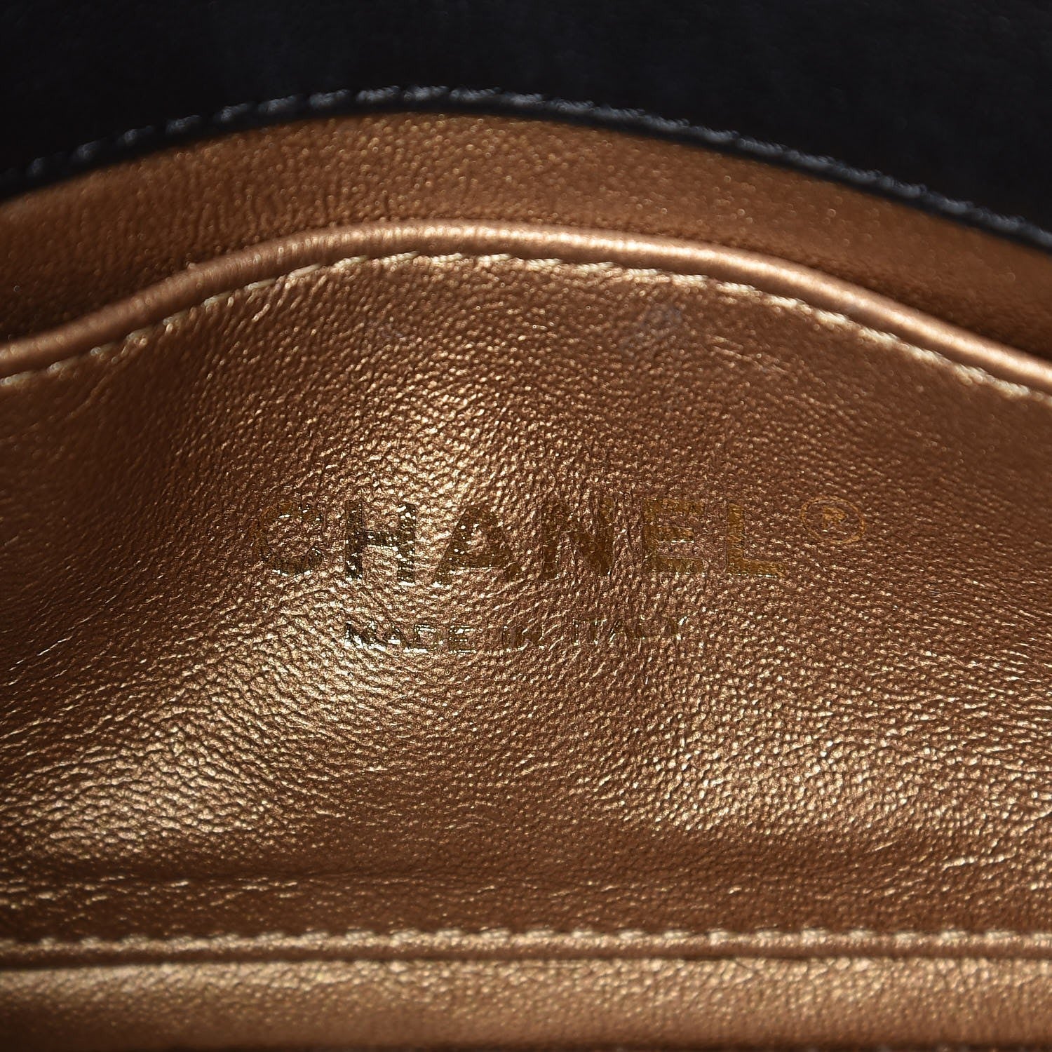 CHANEL METALLIC LAMBSKIN CAMELLIA FLAP BAG