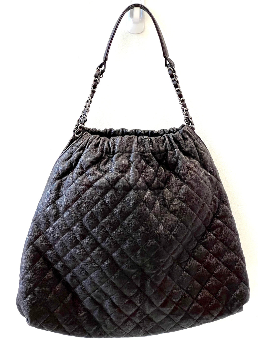CHANEL CC CAVIAR QUILTED ELASTIC SHOULDER BAG