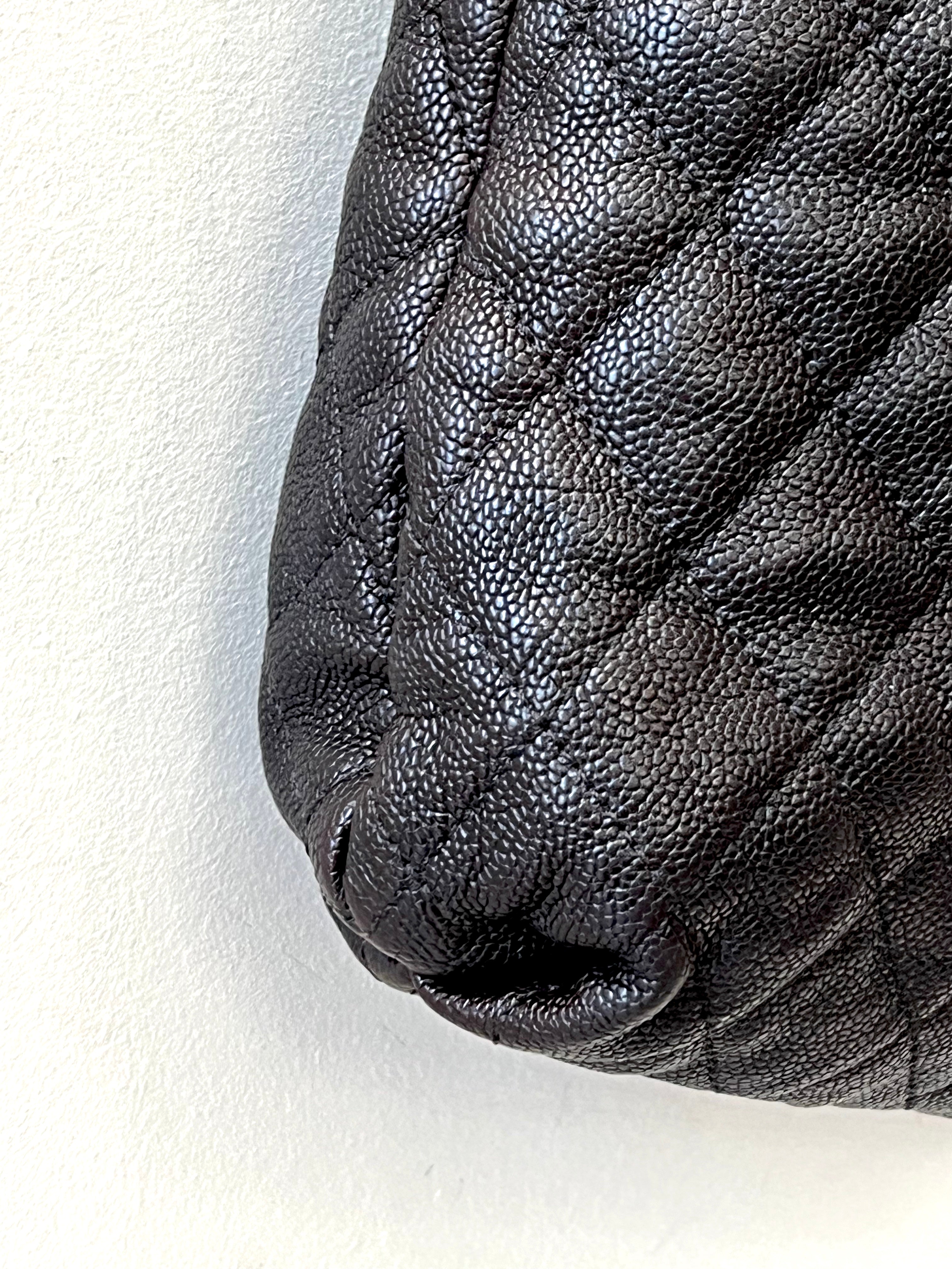 CHANEL CC CAVIAR QUILTED ELASTIC SHOULDER BAG