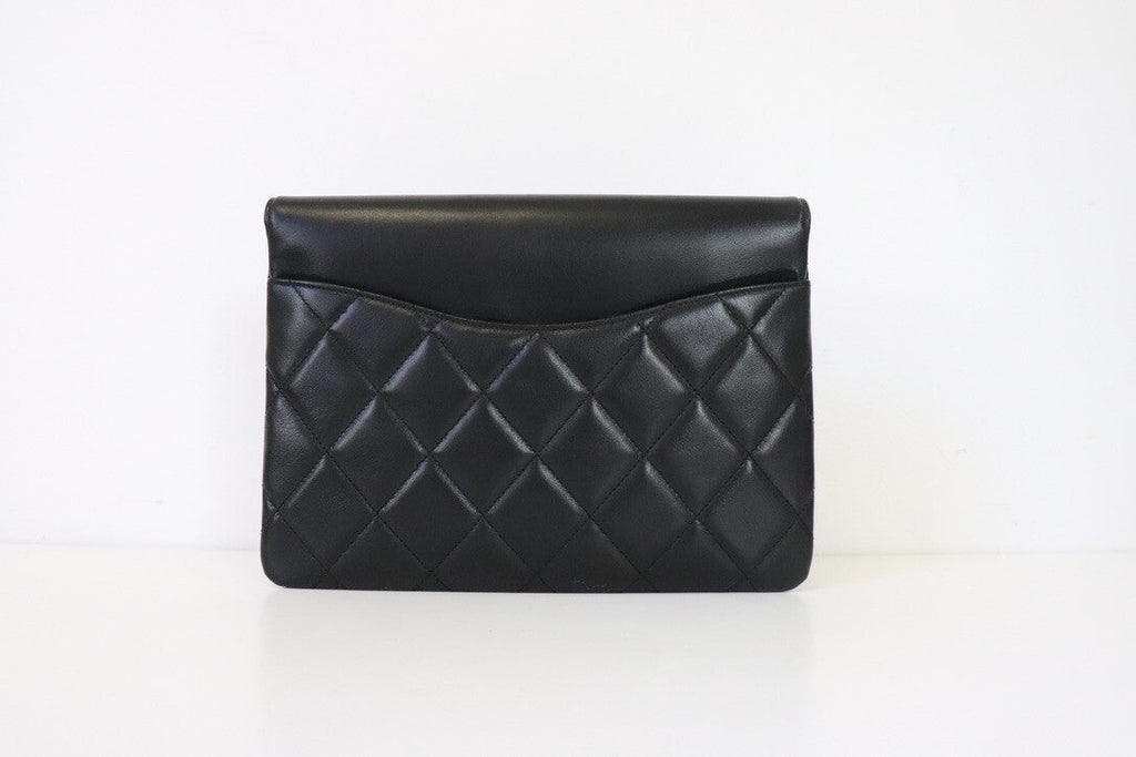 CHANEL CC LAMBSKIN CLUTCH BAG