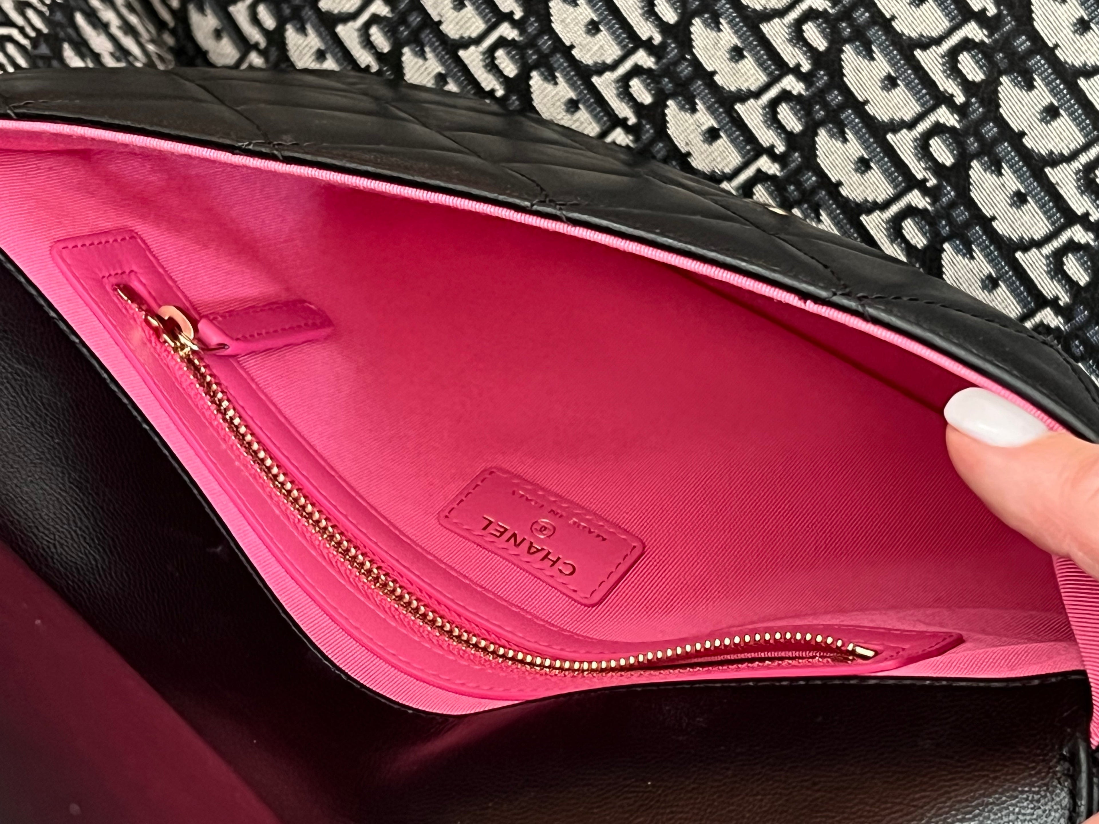 CHANEL CC LAMBSKIN CLUTCH BAG