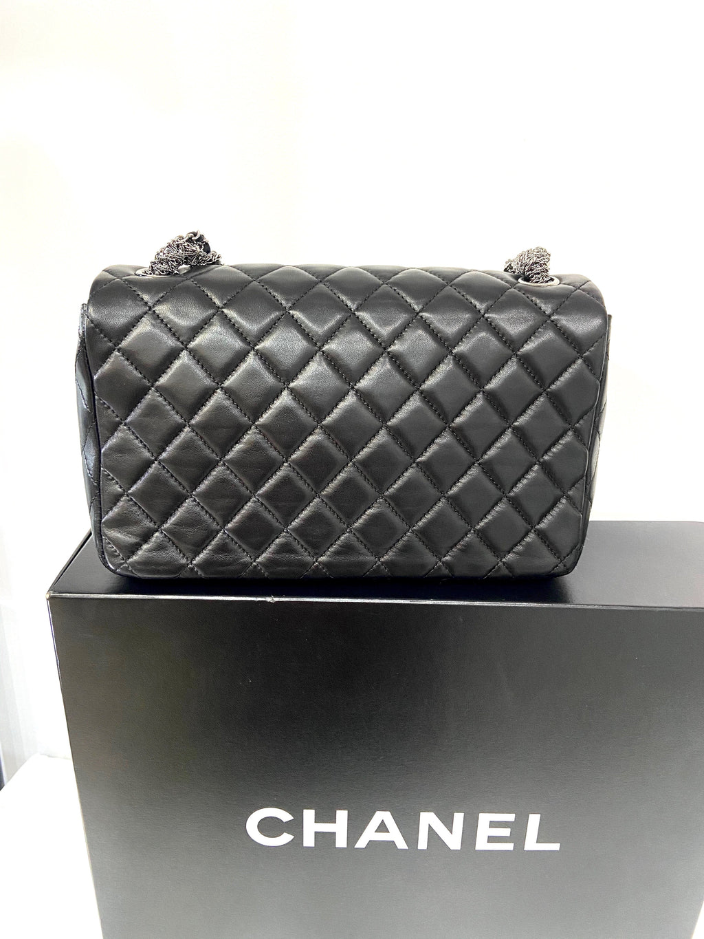 CHANEL CC WESTMINSTER PEARL FLAP LAMBSKIN BAG