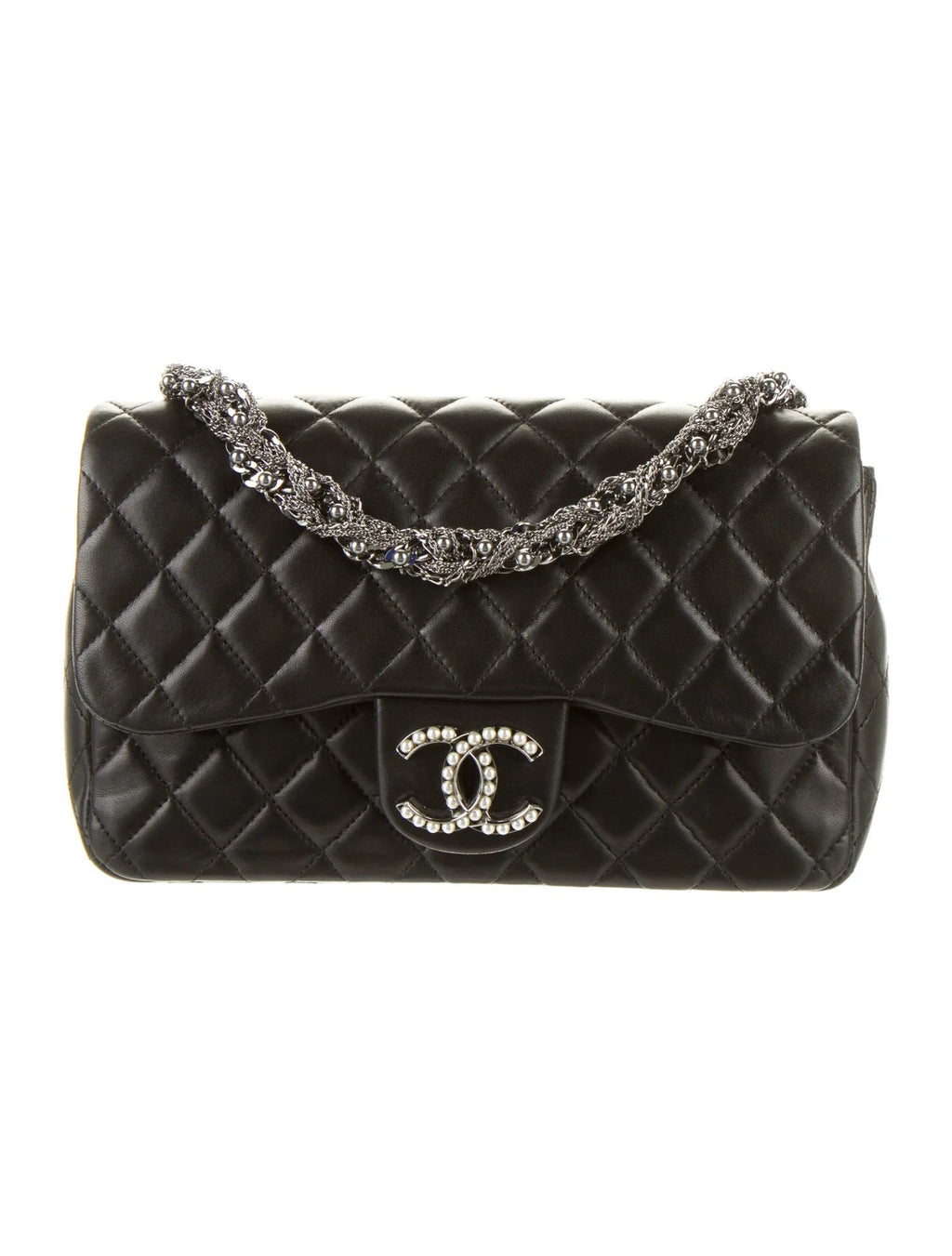 CHANEL CC WESTMINSTER PEARL FLAP LAMBSKIN BAG