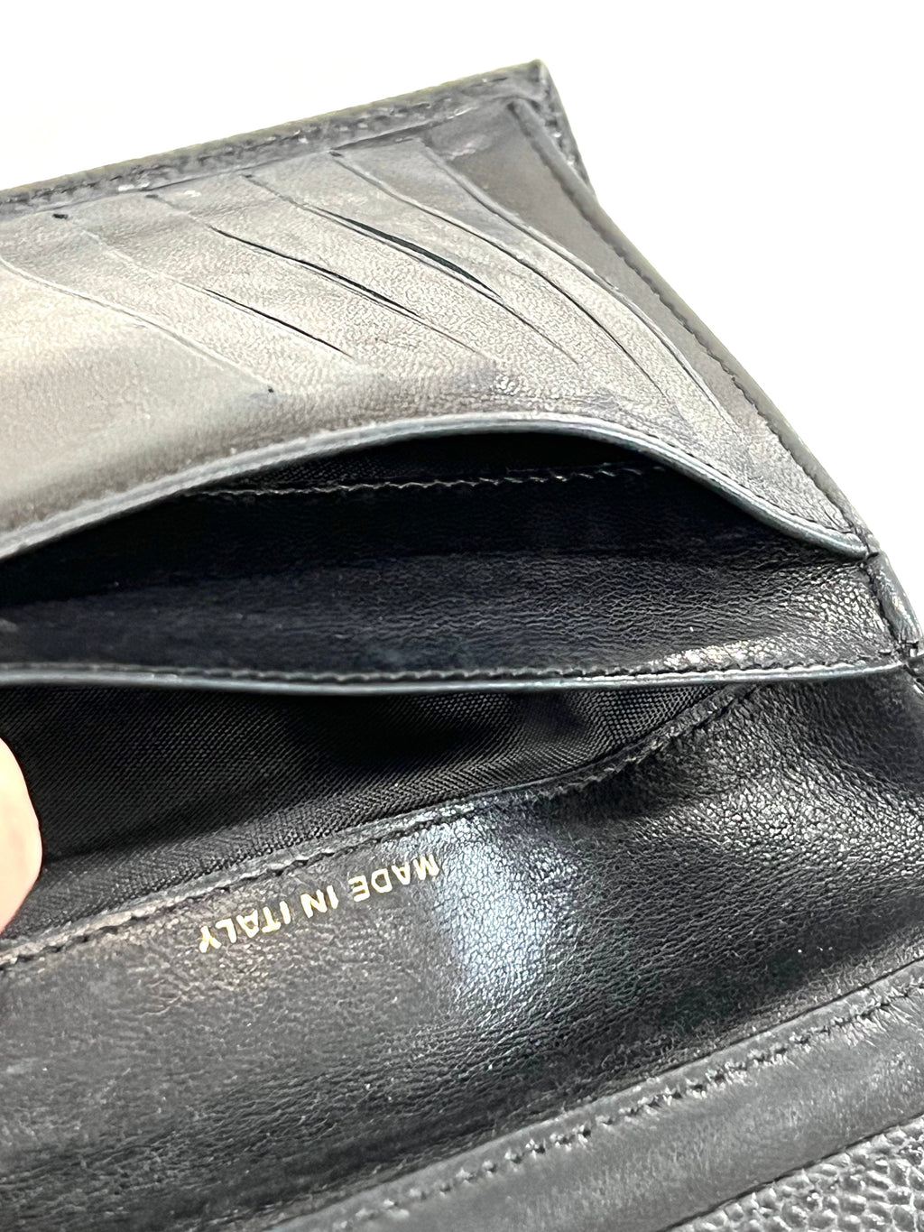 CHANEL VINTAGE COCO CAVIAR TRI-FOLD WALLET