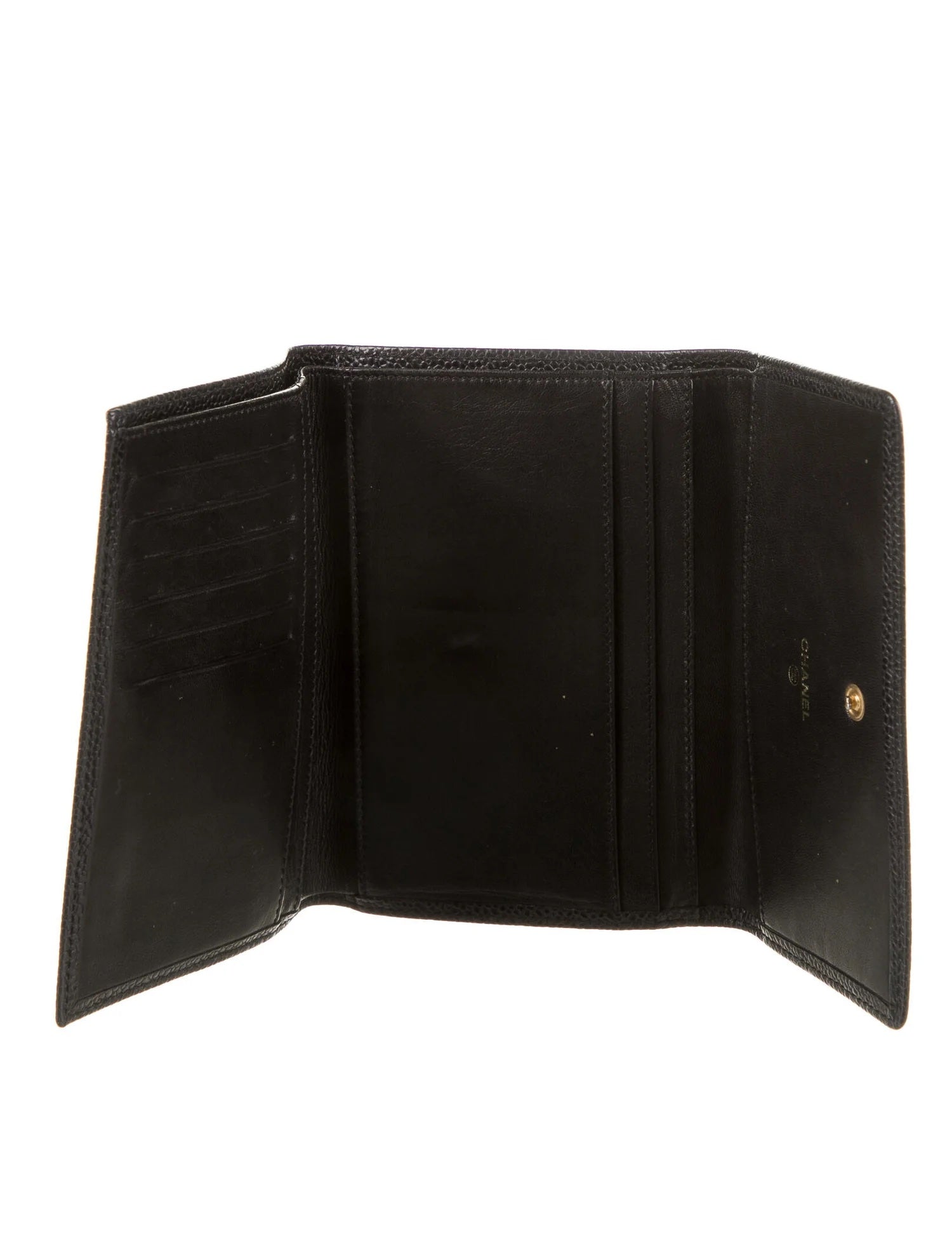 CHANEL VINTAGE COCO CAVIAR TRI-FOLD WALLET