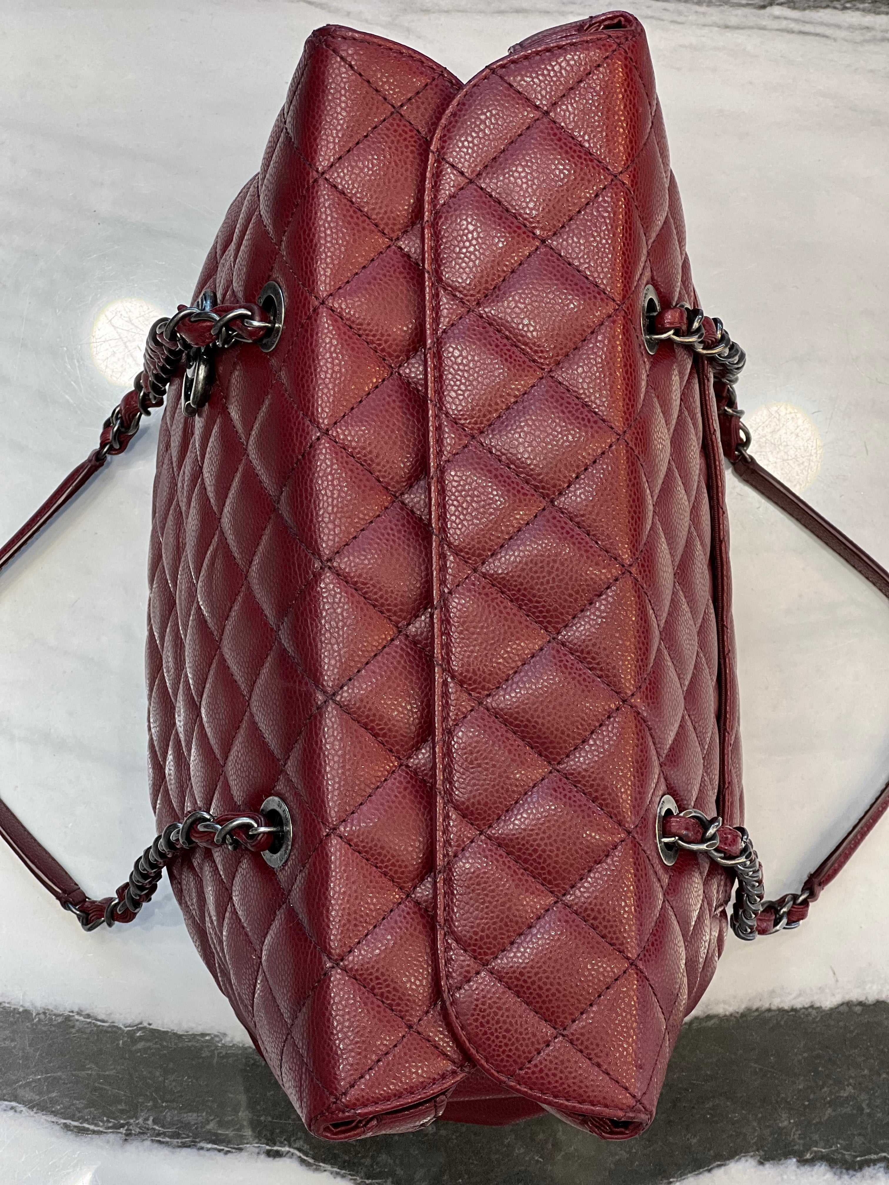 CHANEL CAVIAR QUILTED LEATHER CITY SHOPPER TOTE BAG