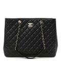 CHANEL CAVIAR QUILTED GRAND SHOPPING TOTE BAG