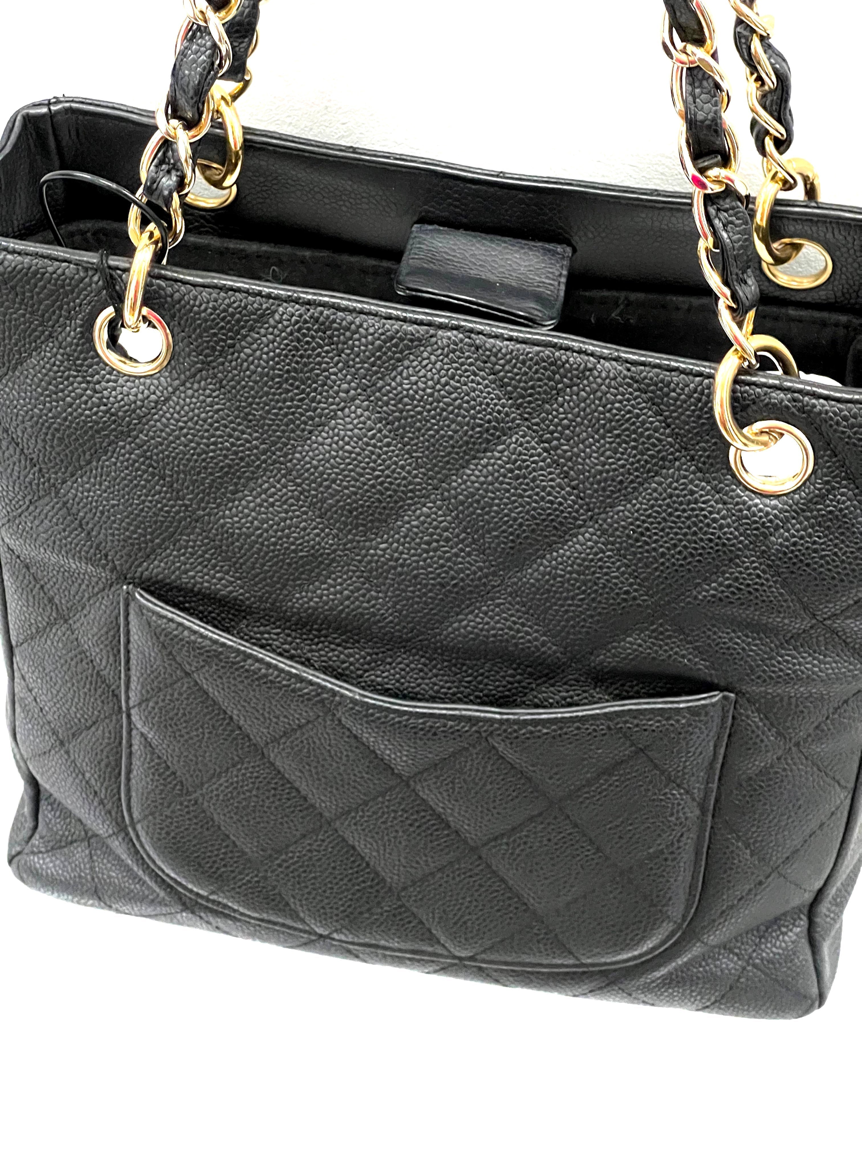 CHANEL CAVIAR QUILTED PETIT SHOPPING TOTE PST