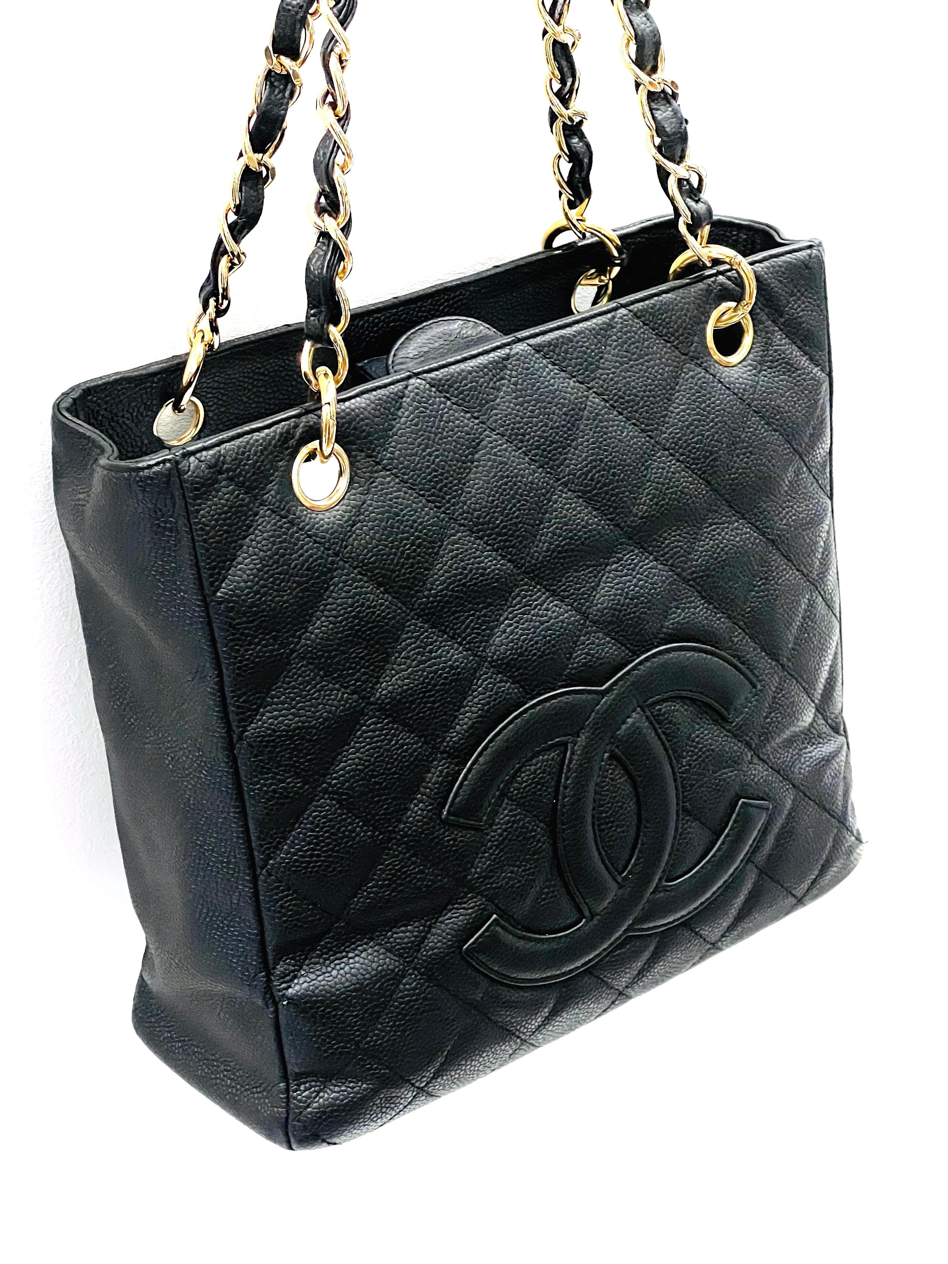CHANEL CAVIAR QUILTED PETIT SHOPPING TOTE PST