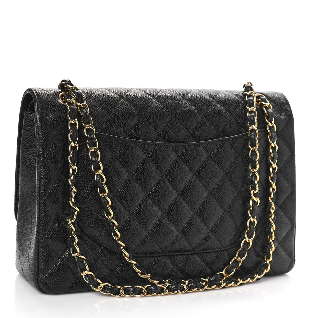 CHANEL CAVIAR QUILTED MAXI DOUBLE FLAP BAG