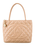 CHANEL CAVIAR QUILTED LEATHER MEDALLION TOTE BAG