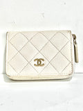 CHANEL VINTAGE CAVIAR QUILTED SMALL ZIP WALLET