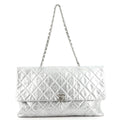 CHANEL CRUMPLED QUILTED CALFSKIN METALLIC CHAIN BAG