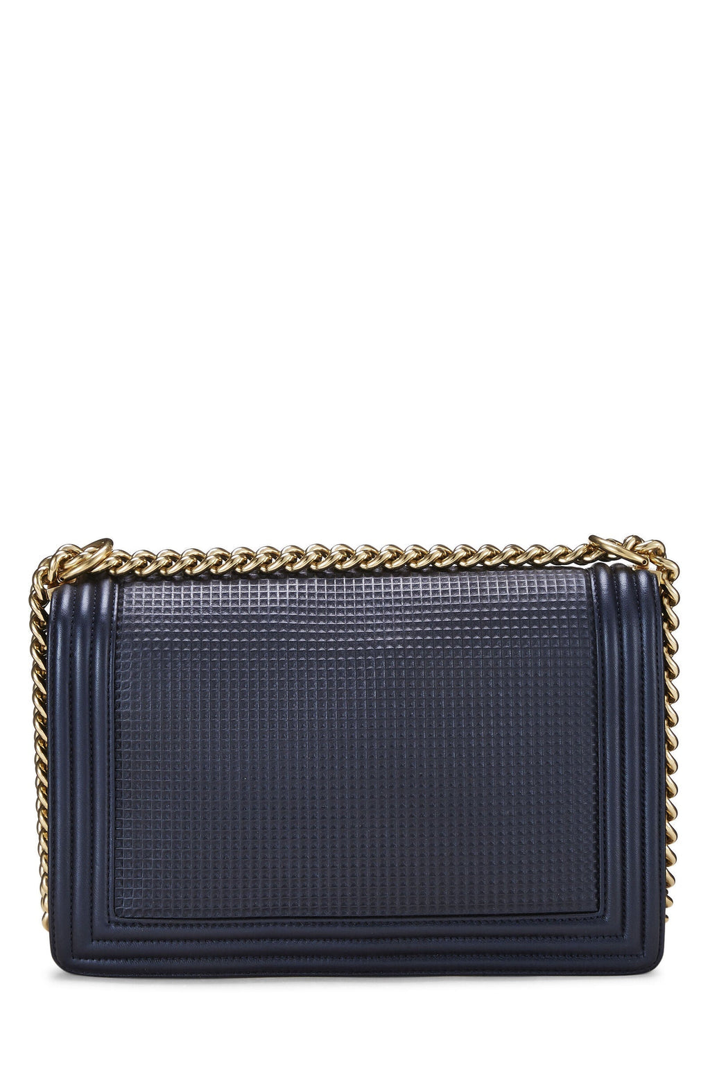 CHANEL CUBE EMBOSSED LAMBSKIN NEW MEDIUM BOY BAG