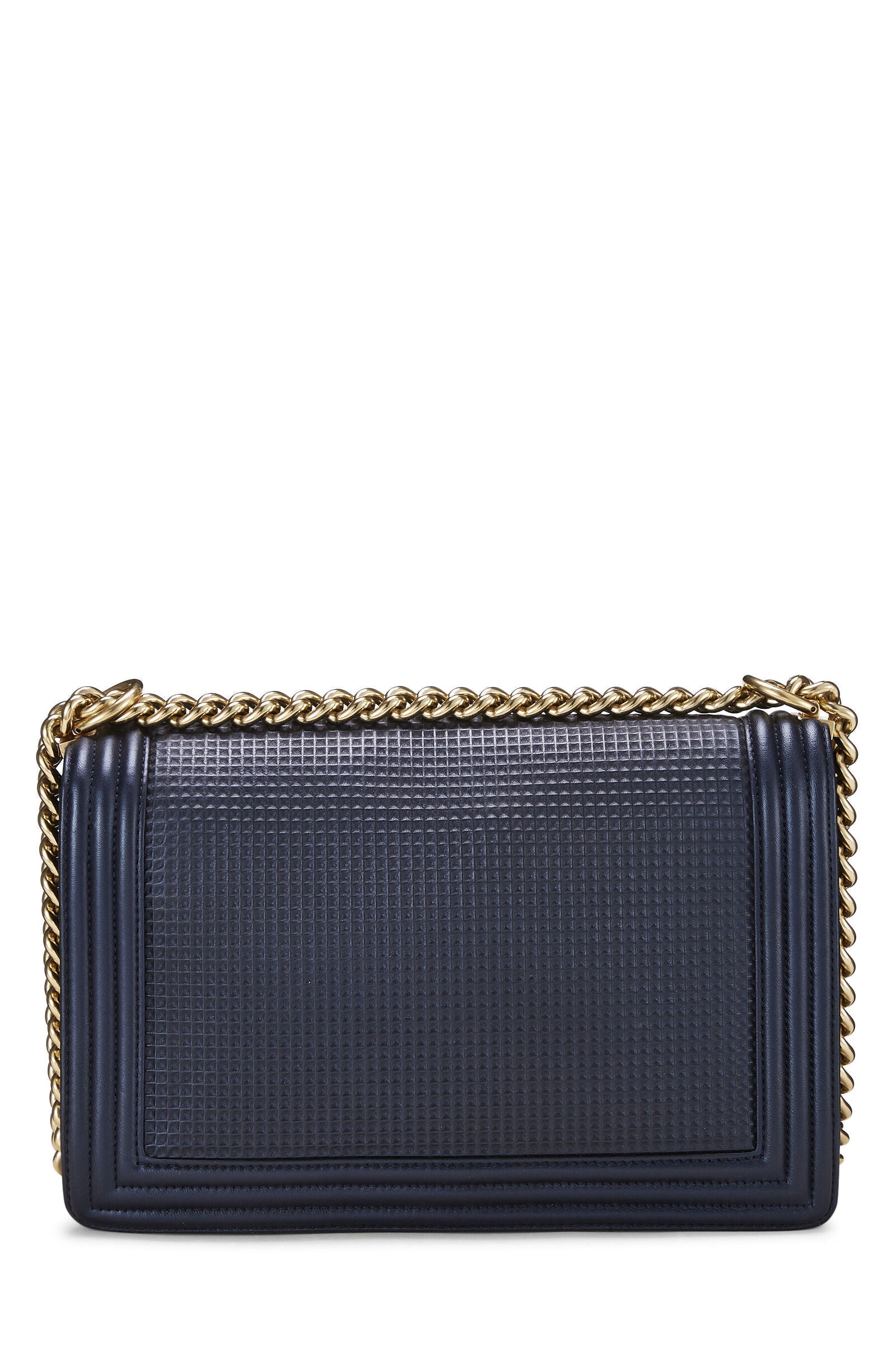 CHANEL CUBE EMBOSSED LAMBSKIN NEW MEDIUM BOY BAG