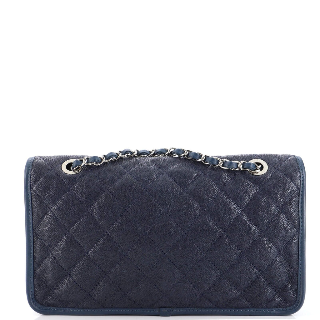 CHANEL FRENCH RIVIERA QUILTED CAVIAR MEDIUM FLAP BAG