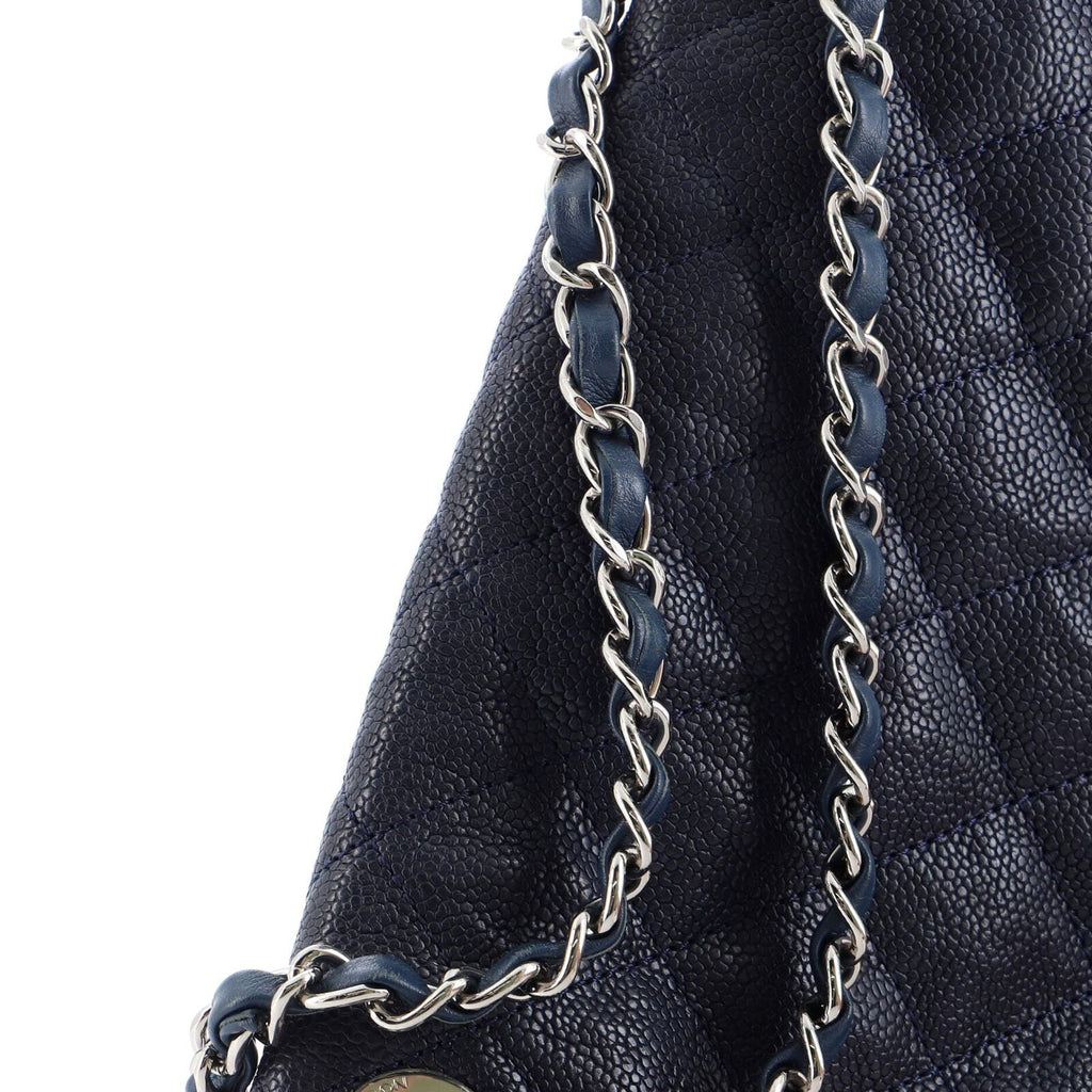 CHANEL FRENCH RIVIERA QUILTED CAVIAR MEDIUM FLAP BAG