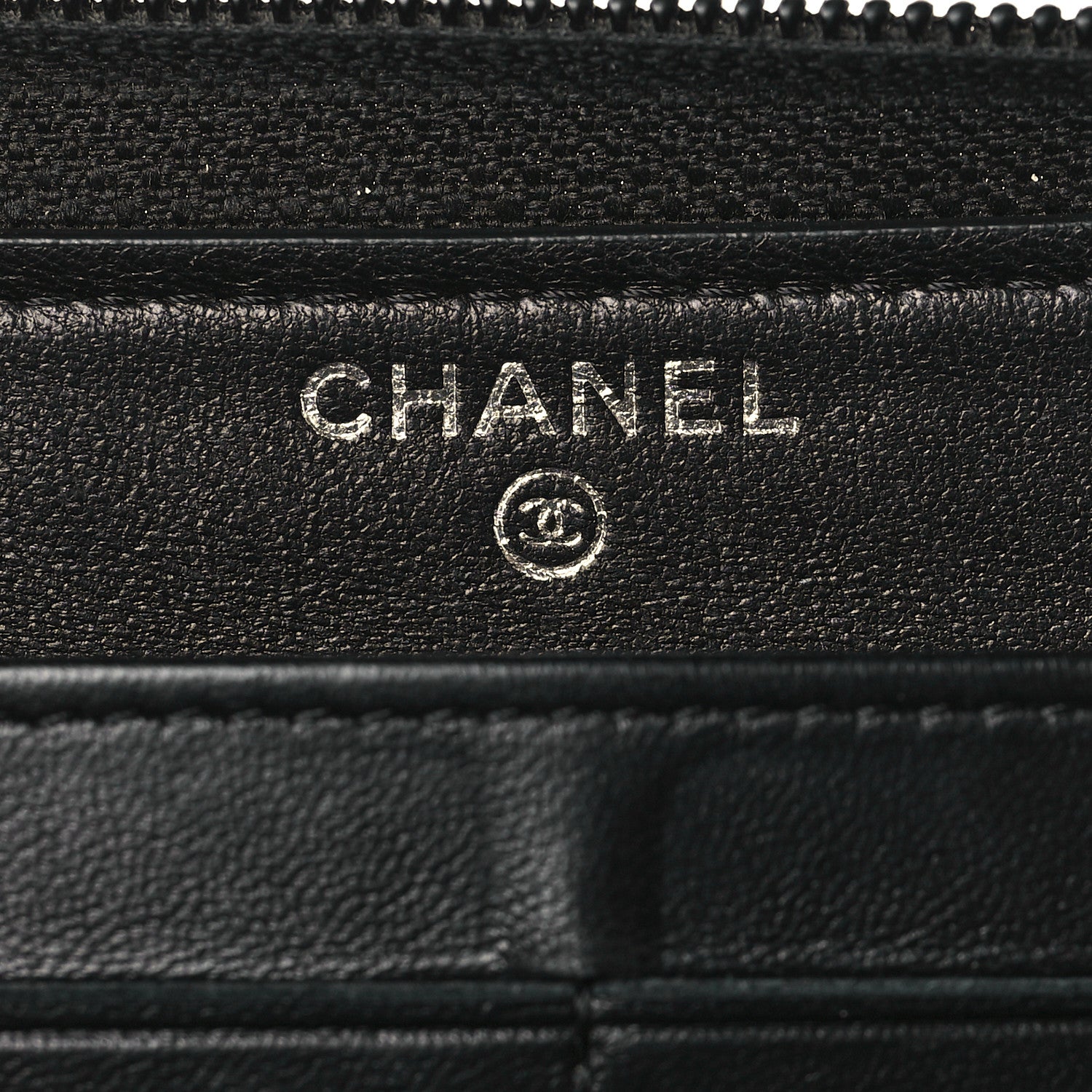 CHANEL QUILTED LAMBSKIN BOY ZIP AROUND WALLET