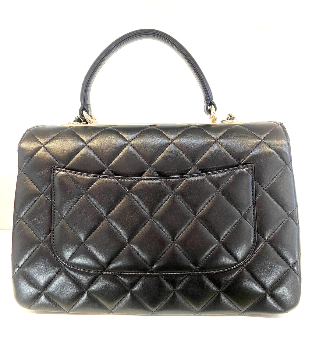 CHANEL QUILTED LAMBSKIN MEDIUM TRENDY CC HANDLE FLAP BAG