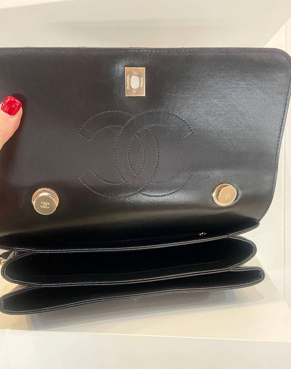 CHANEL QUILTED LAMBSKIN MEDIUM TRENDY CC HANDLE FLAP BAG