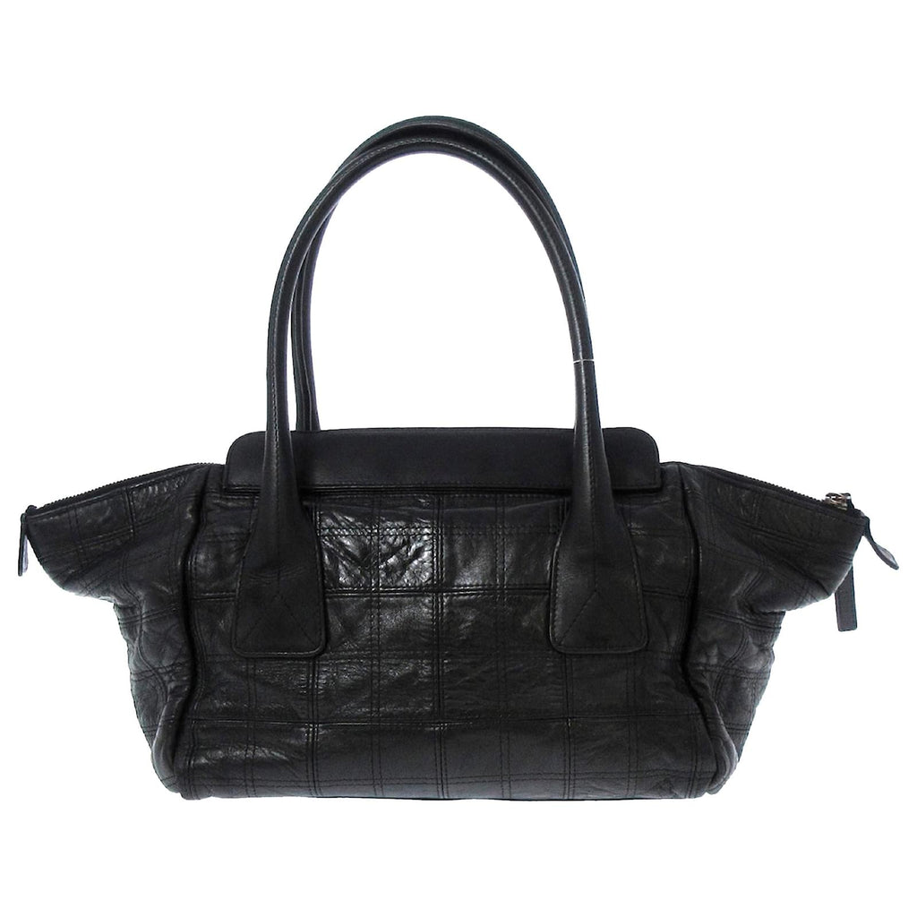 CHANEL LAX QUILTED LEATHER CHOCOLATE BAR HANDBAG