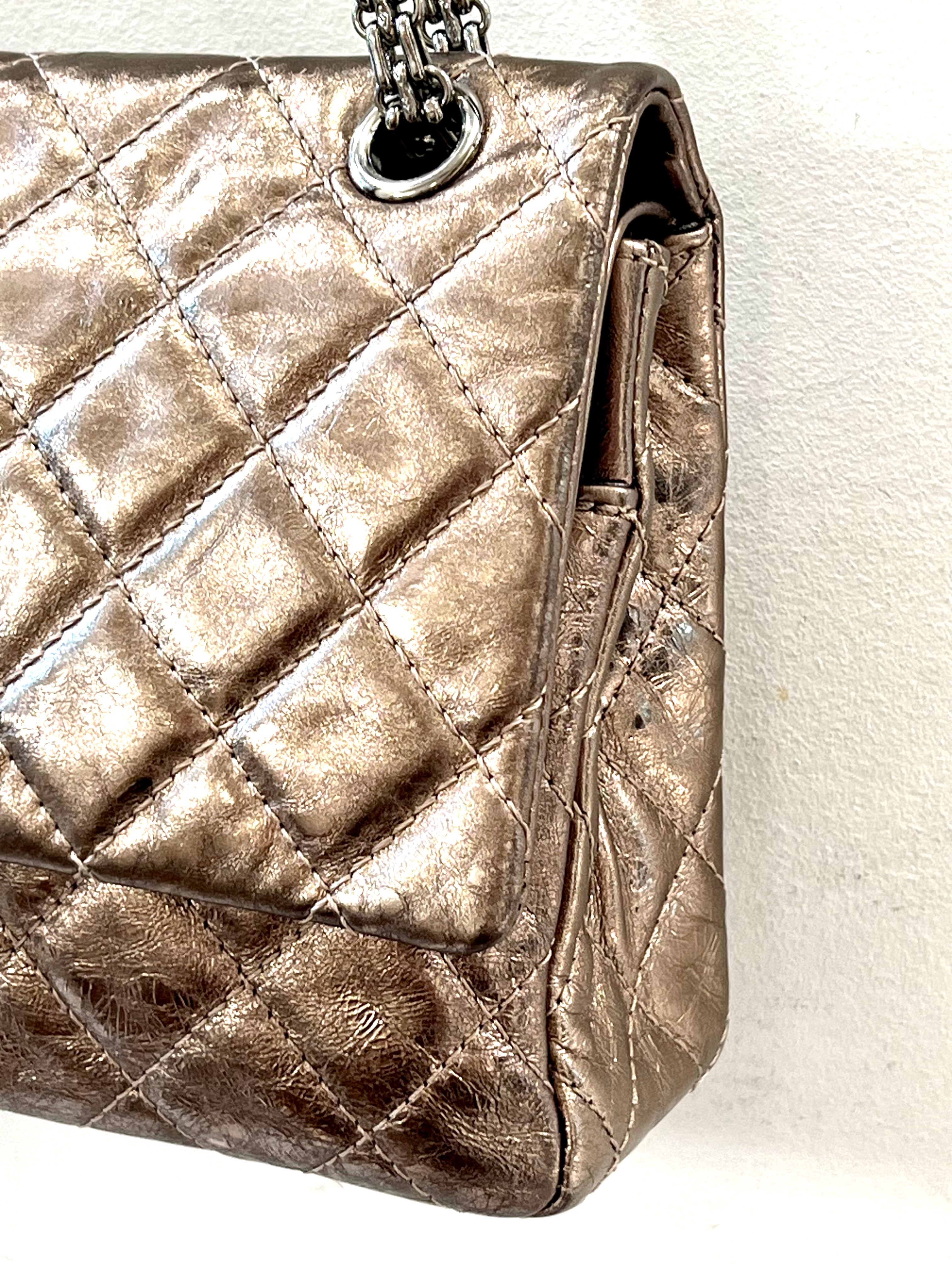 CHANEL METALLIC AGED QUILTED CALFSKIN 2.55 REISSUE FLAP BAG