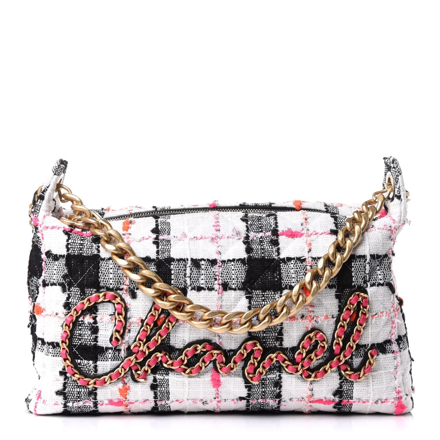 CHANEL TWEED CHAIN 20S SIGNATURE HOBO BAG