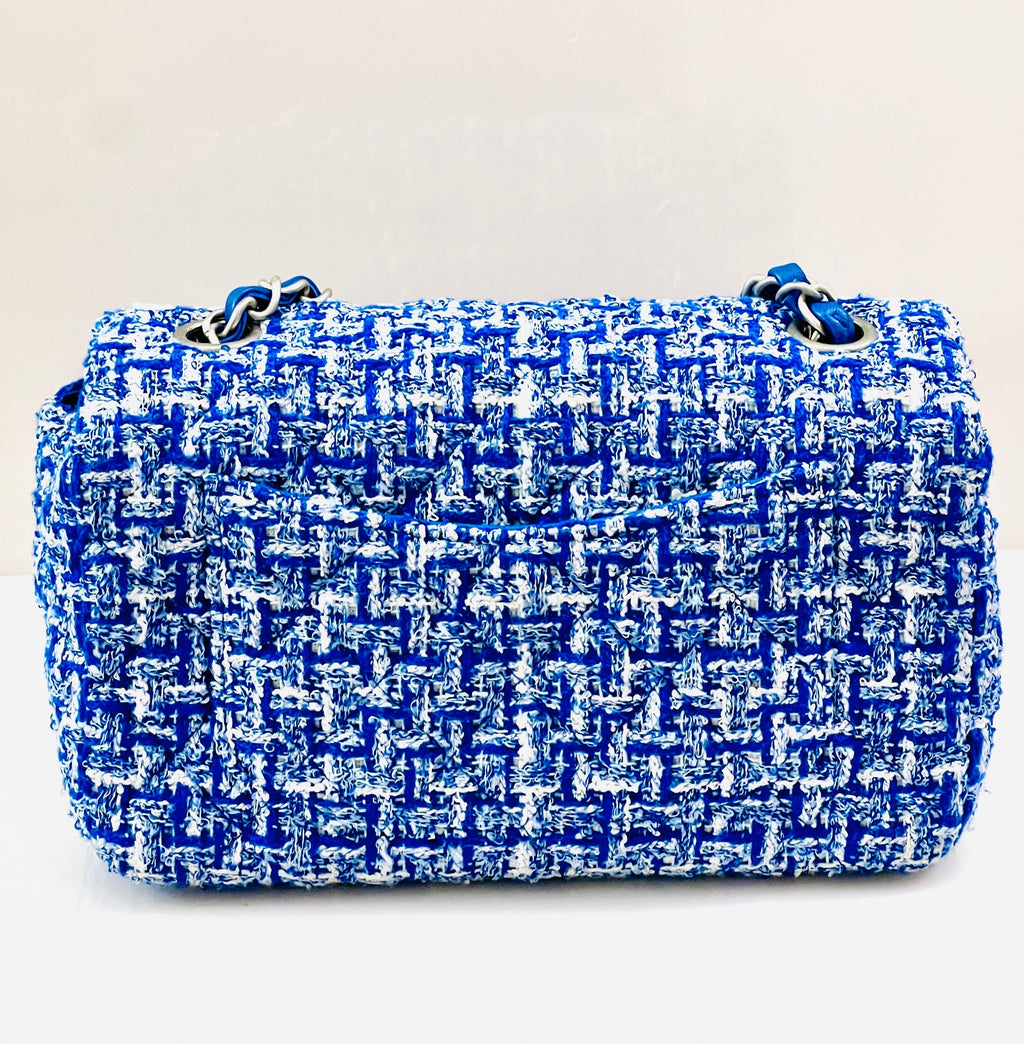 CHANEL TWEED QUILTED MINI FLAP BAG