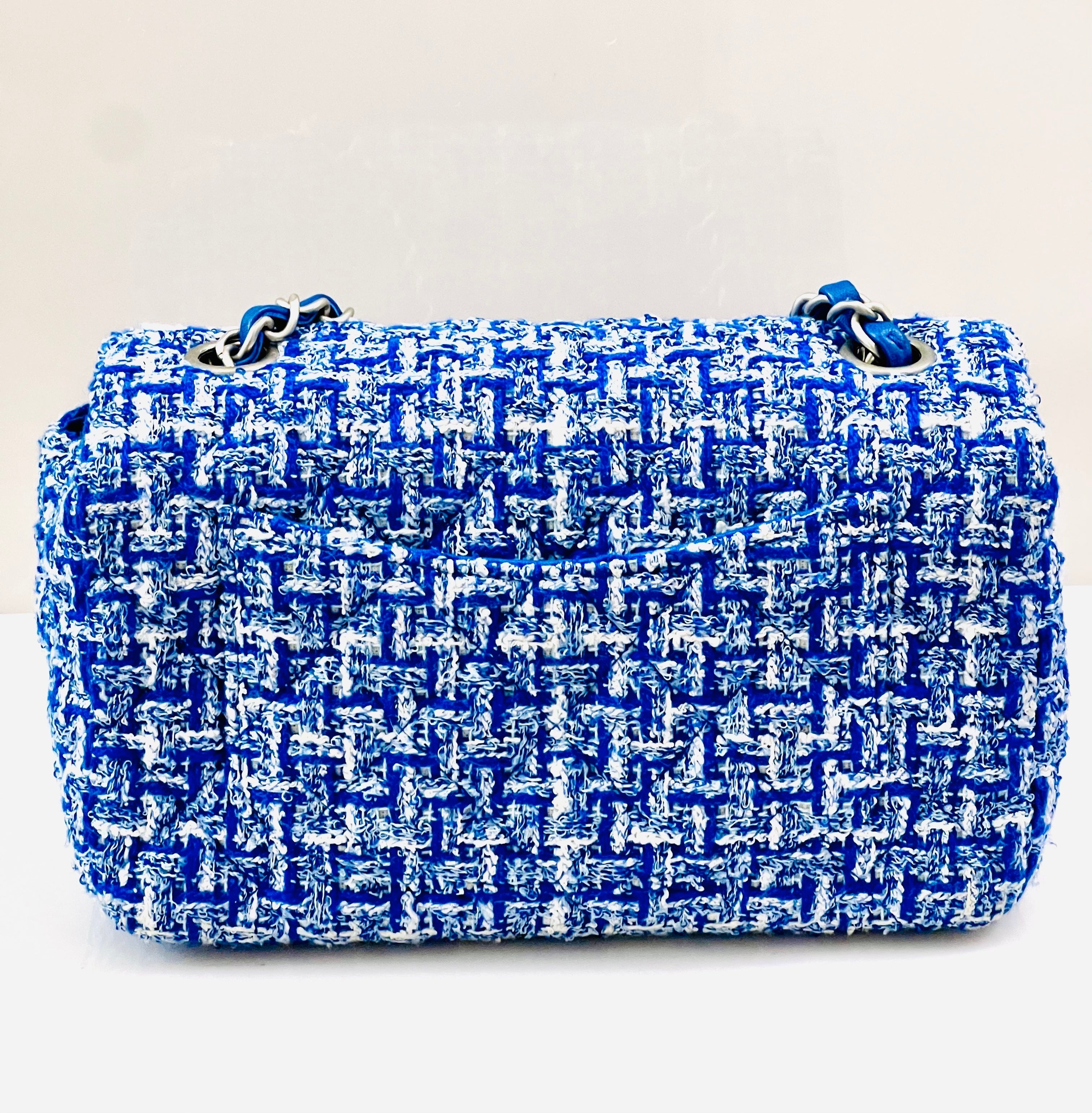 CHANEL TWEED QUILTED MINI FLAP BAG