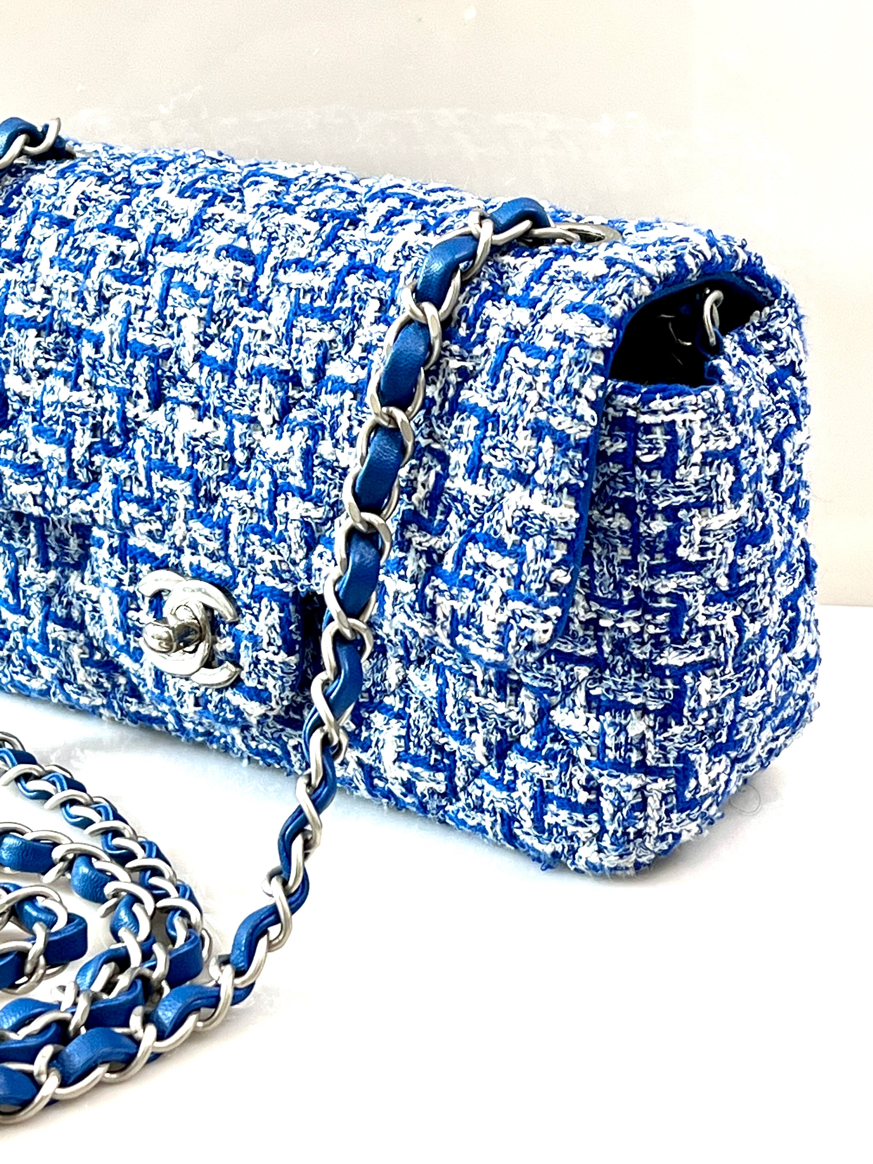 CHANEL TWEED QUILTED MINI FLAP BAG
