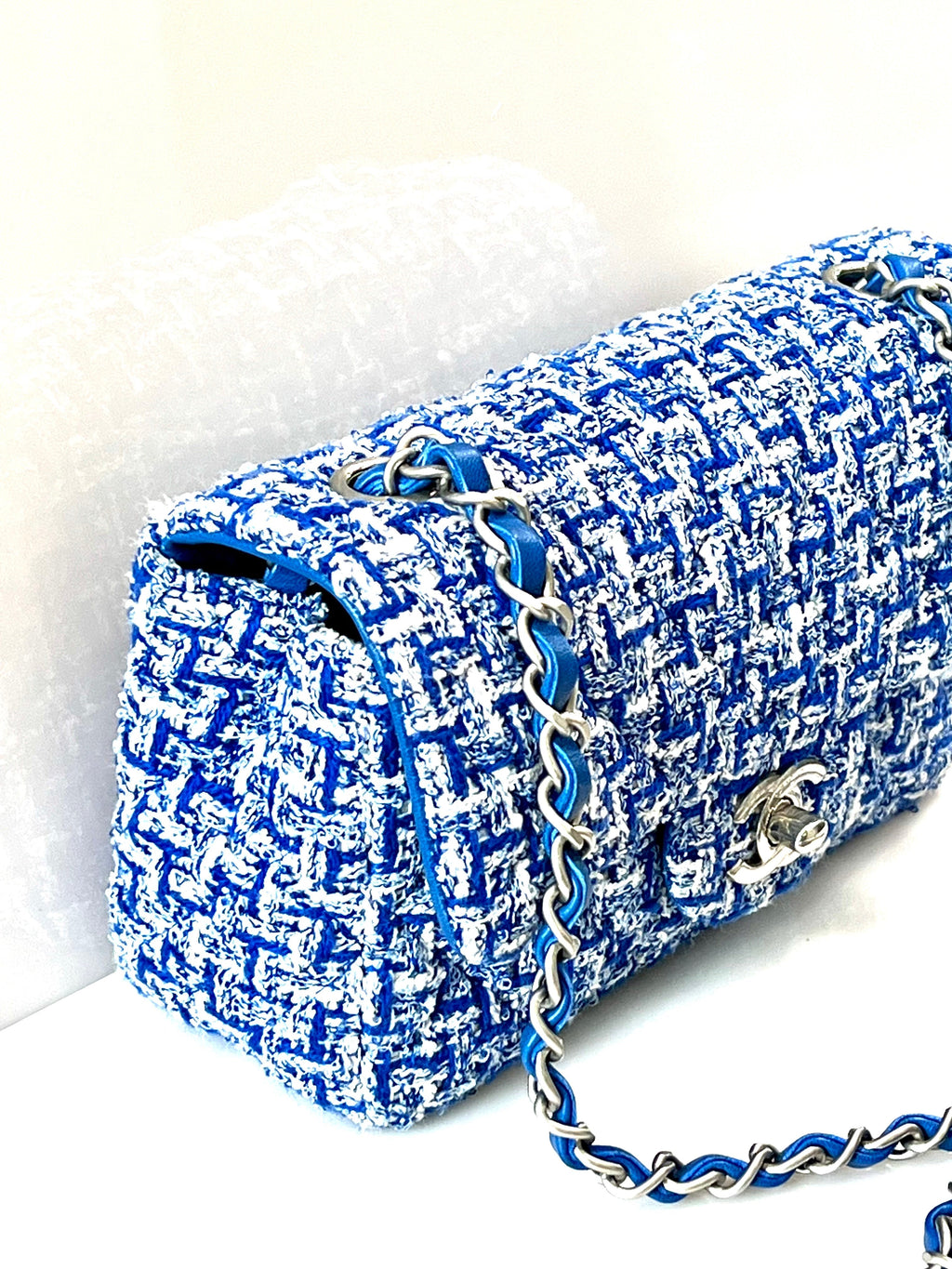CHANEL TWEED QUILTED MINI FLAP BAG