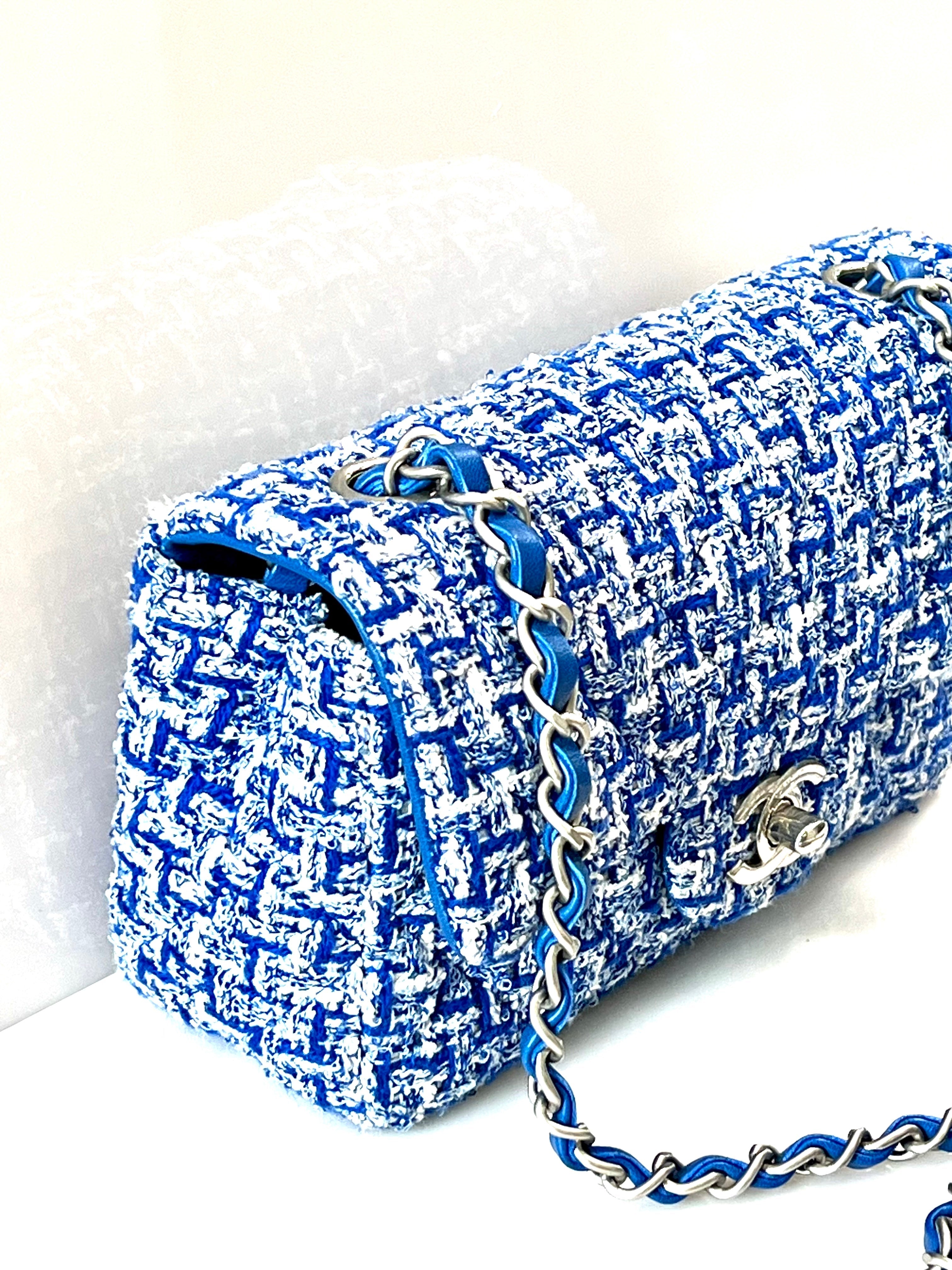 CHANEL TWEED QUILTED MINI FLAP BAG