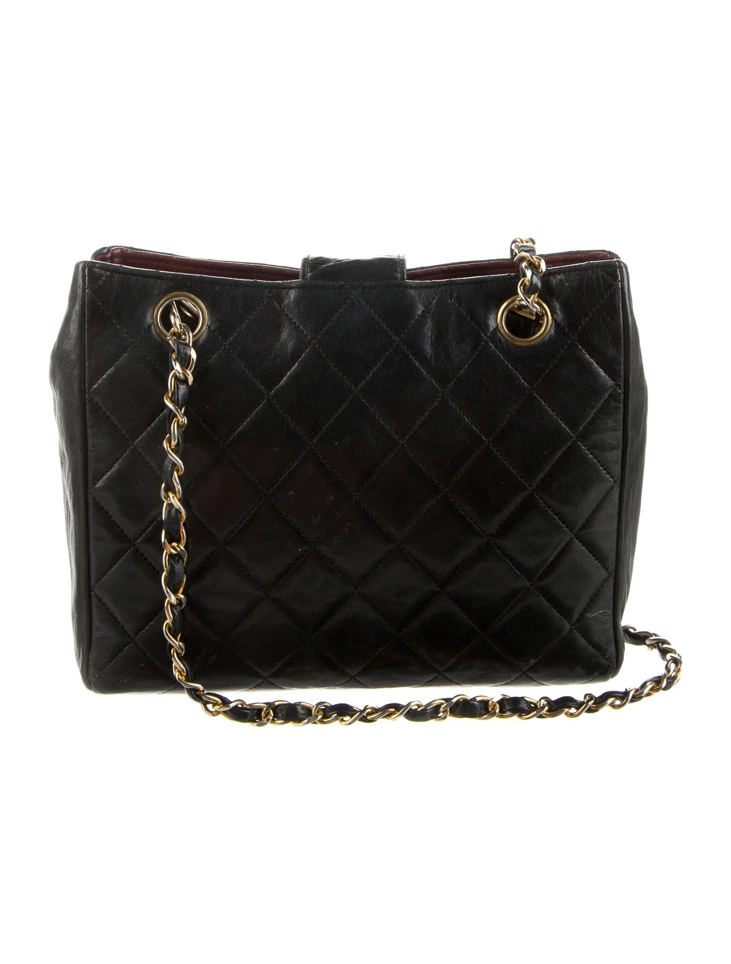 CHANEL CC QUILTED LAMBSKIN TOTE BAG