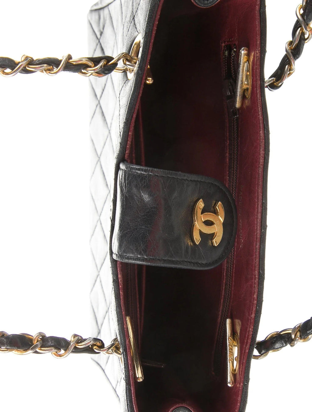 CHANEL CC QUILTED LAMBSKIN TOTE BAG