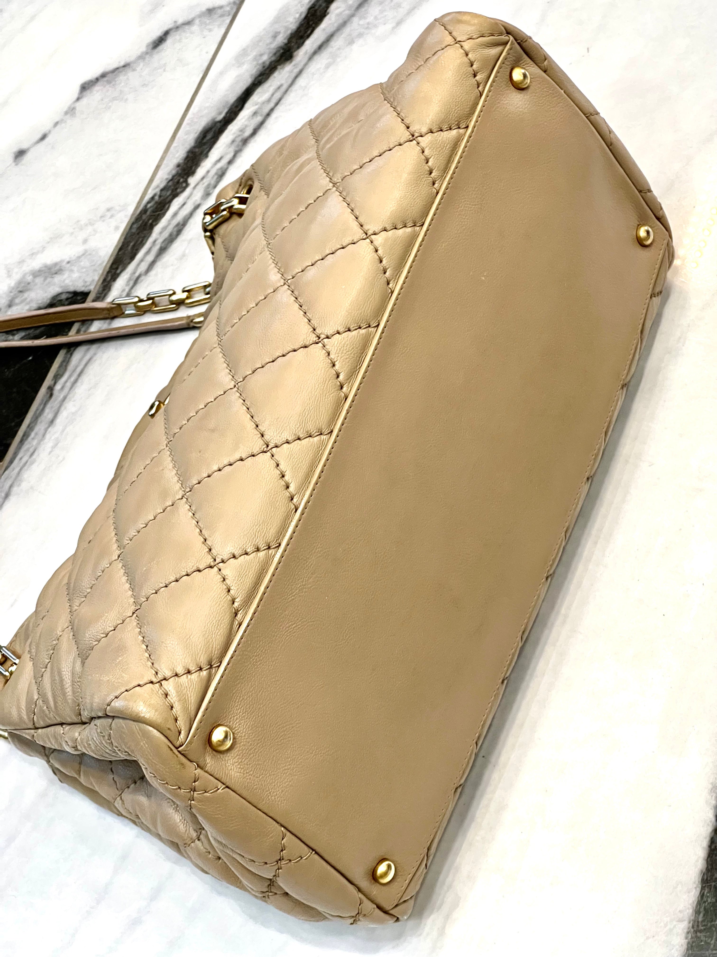 CHANEL CC WILD STITCH CALFSKIN LEATHER TOTE BAG