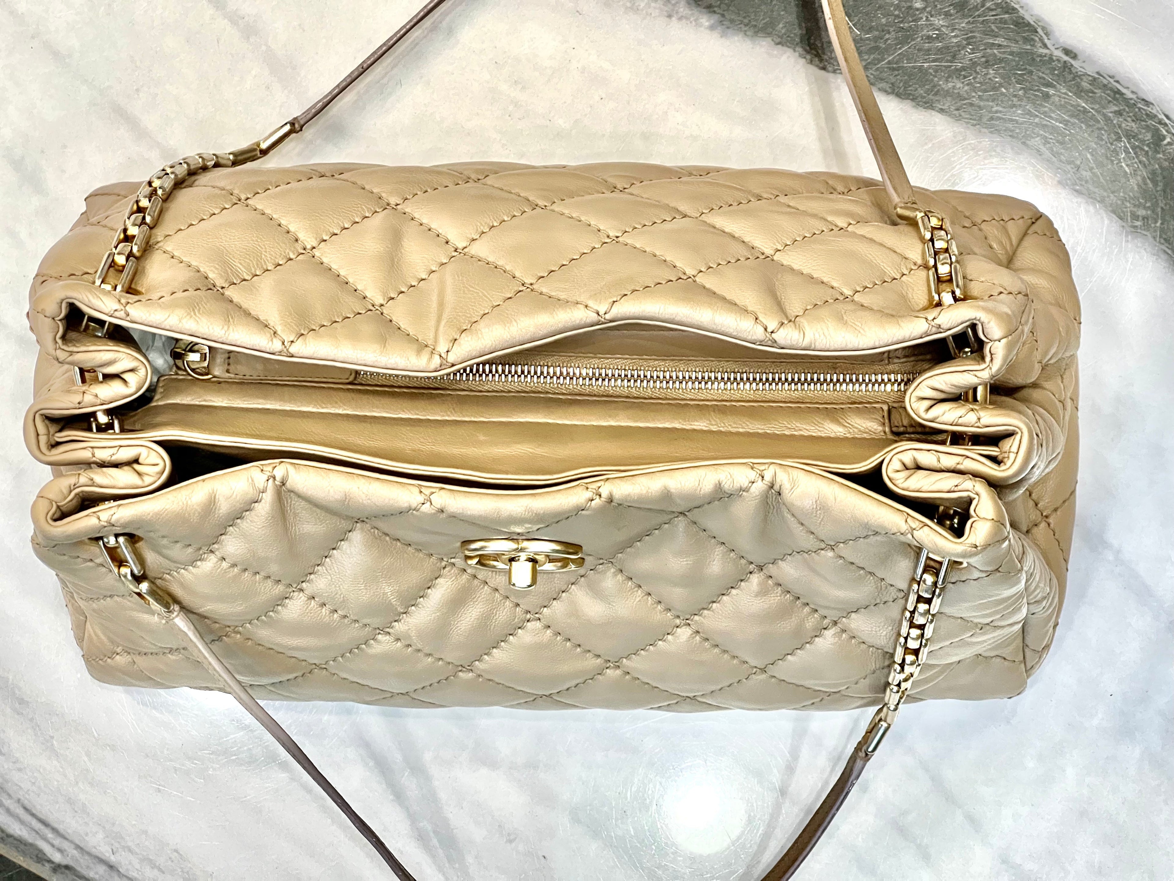 CHANEL CC WILD STITCH CALFSKIN LEATHER TOTE BAG
