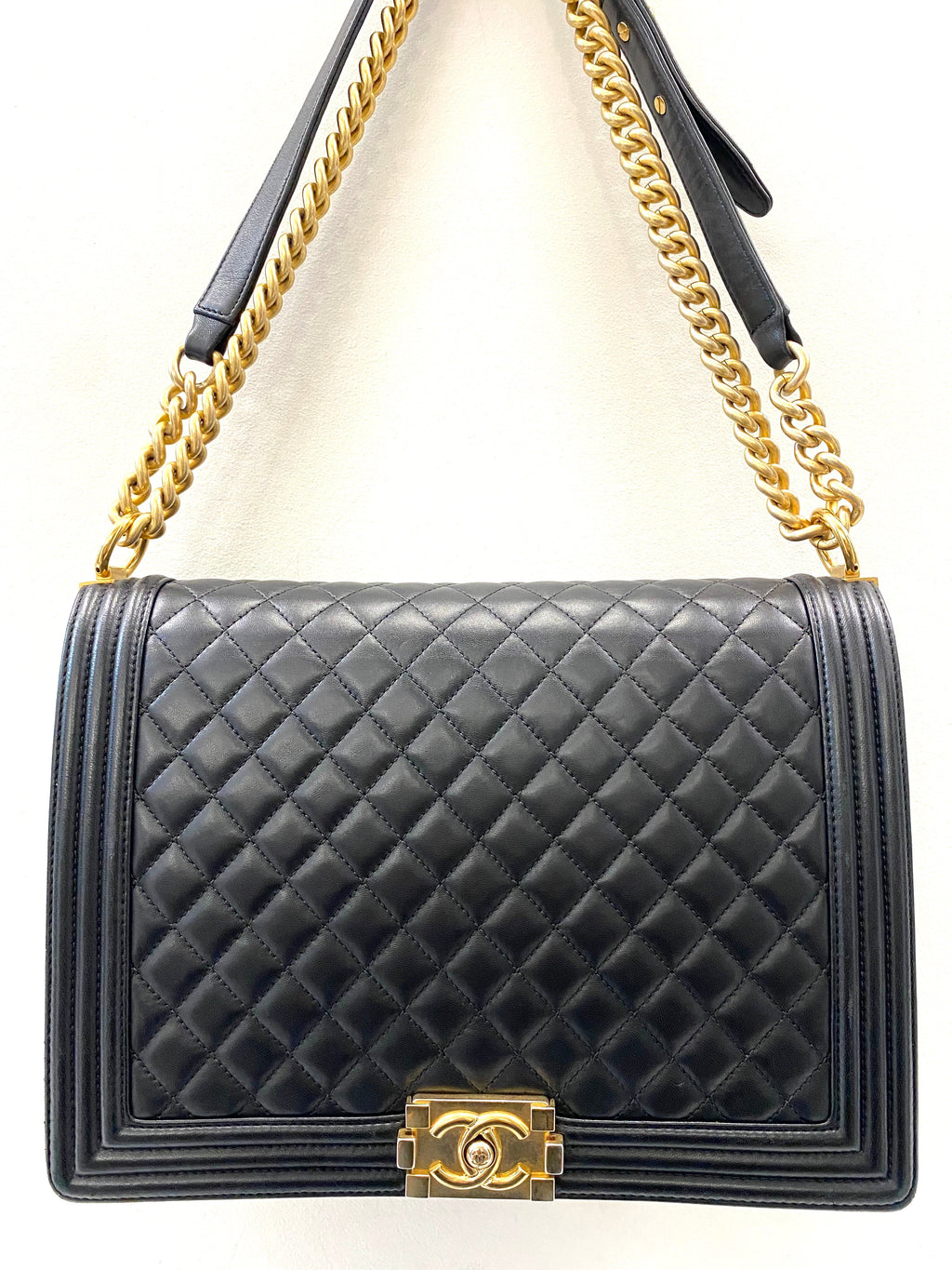 CHANEL QUILTED LAMBSKIN XL BOY FLAP BAG