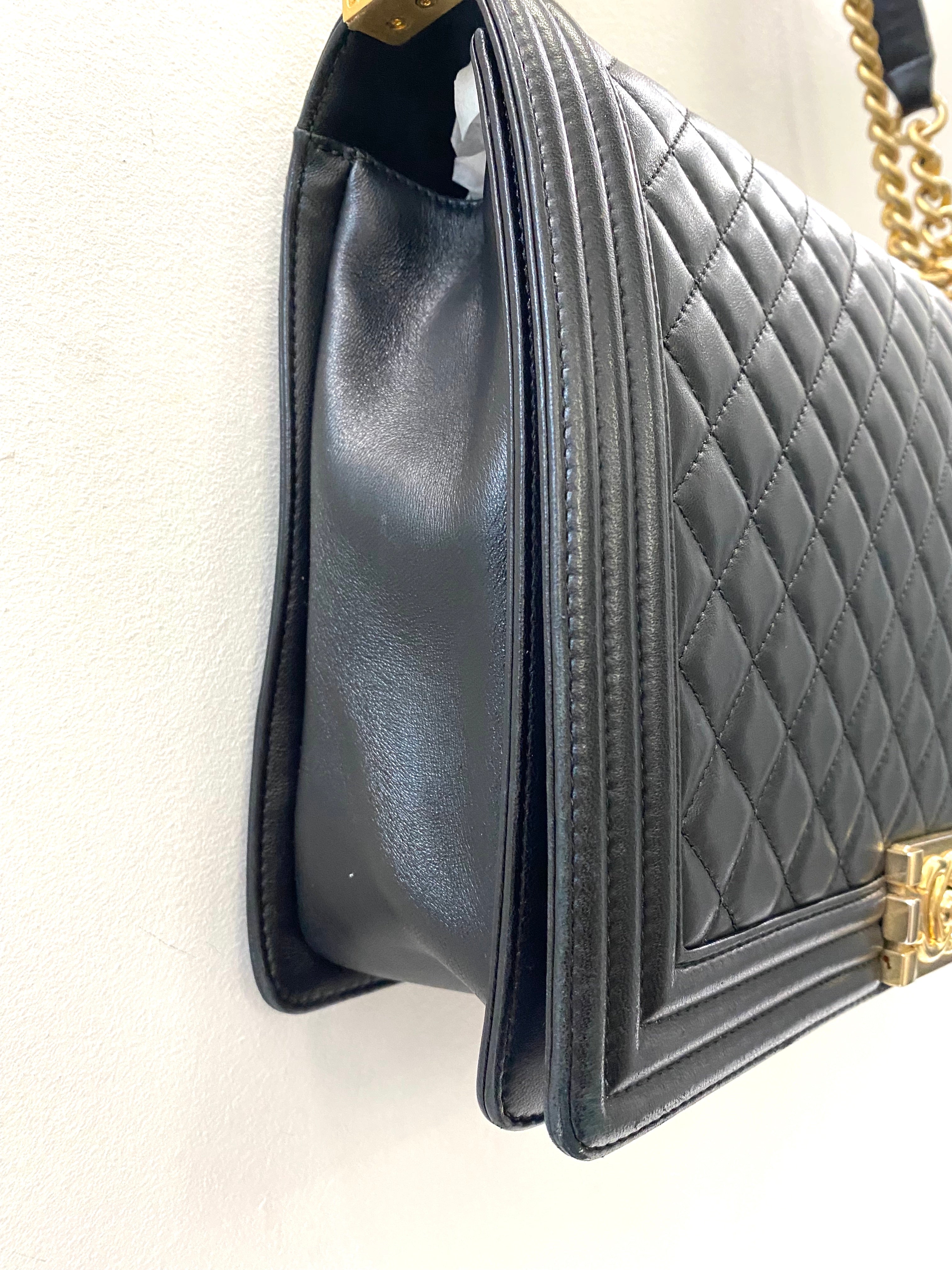 CHANEL QUILTED LAMBSKIN XL BOY FLAP BAG